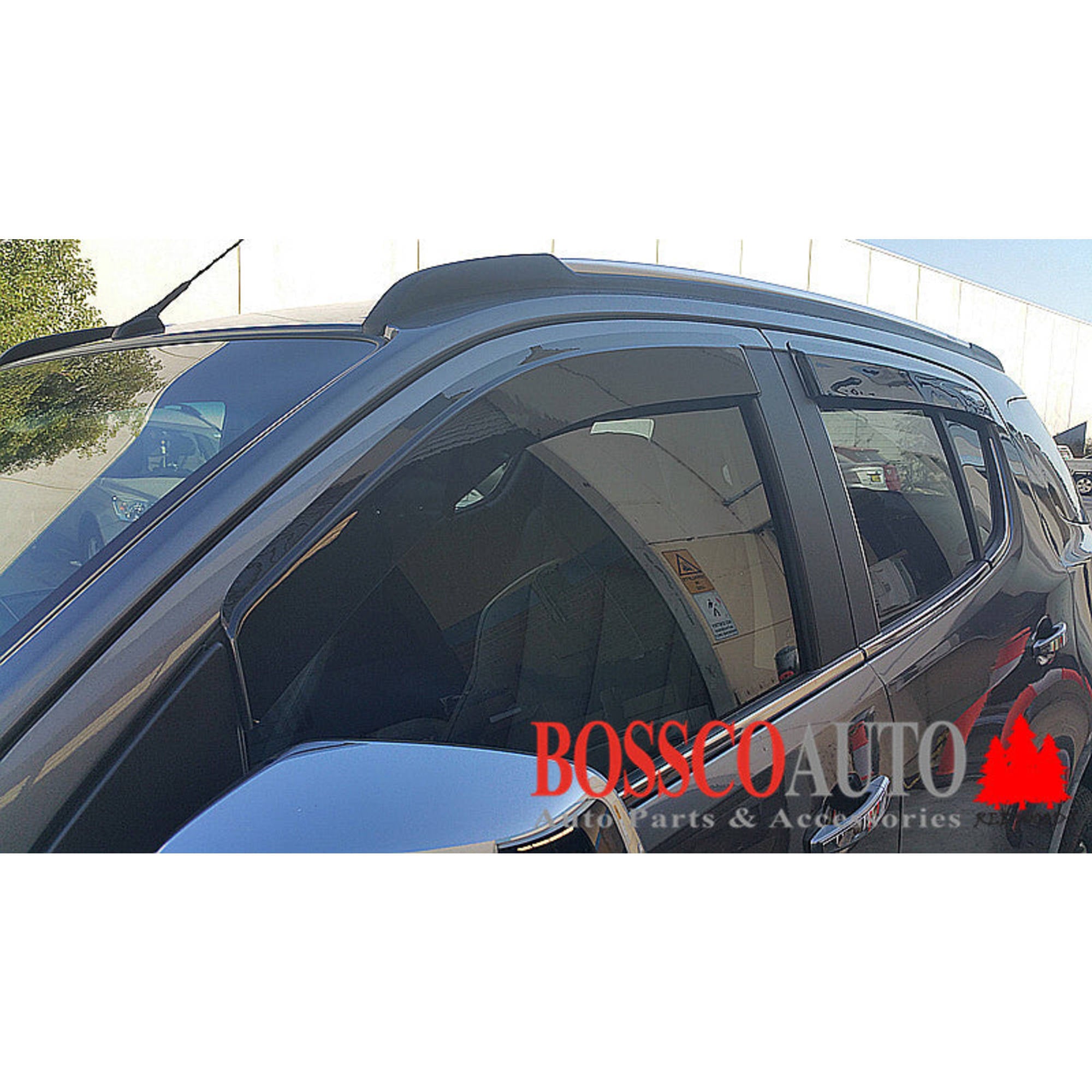 Black Tinted Slim Line Weathershields for Holden Trailblazer 2016-2020
