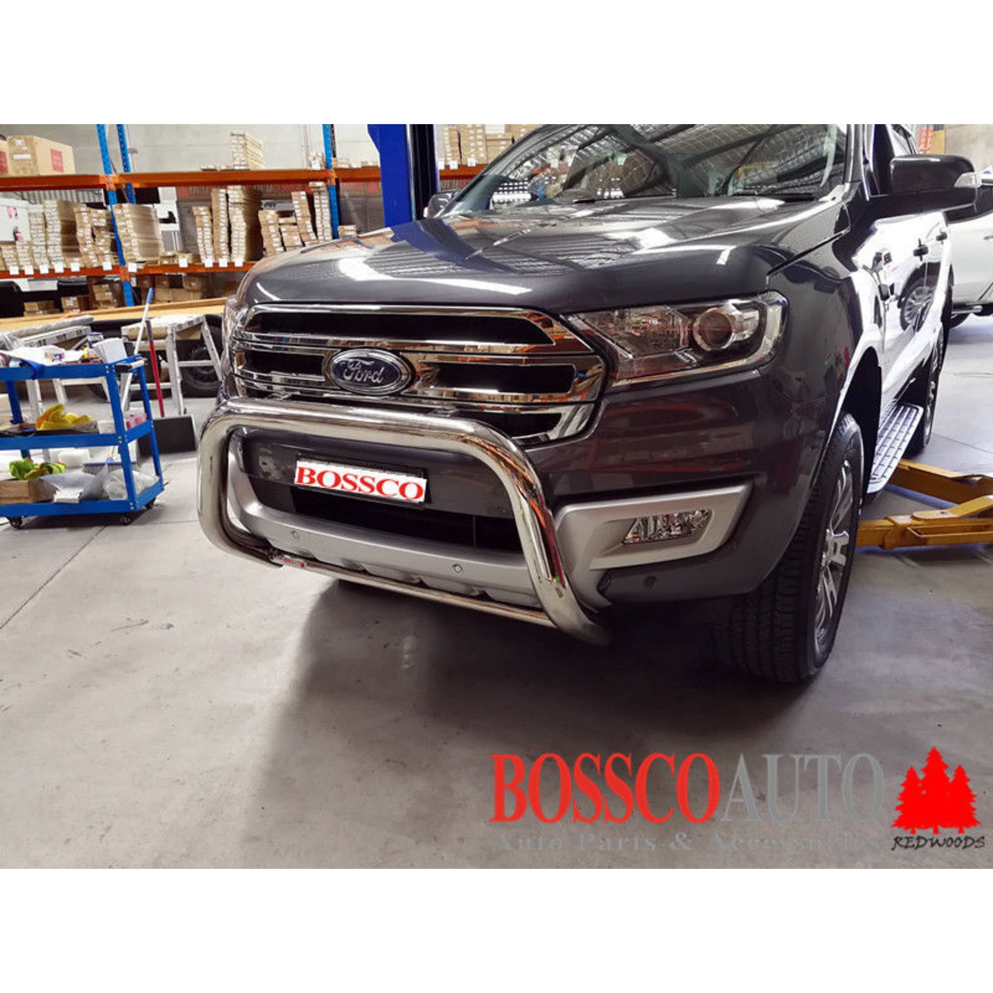 NUDGE BAR suitable for Ford Everest with tech pack *BOTTOM STABILITY CROSSBAR* 2015/2022