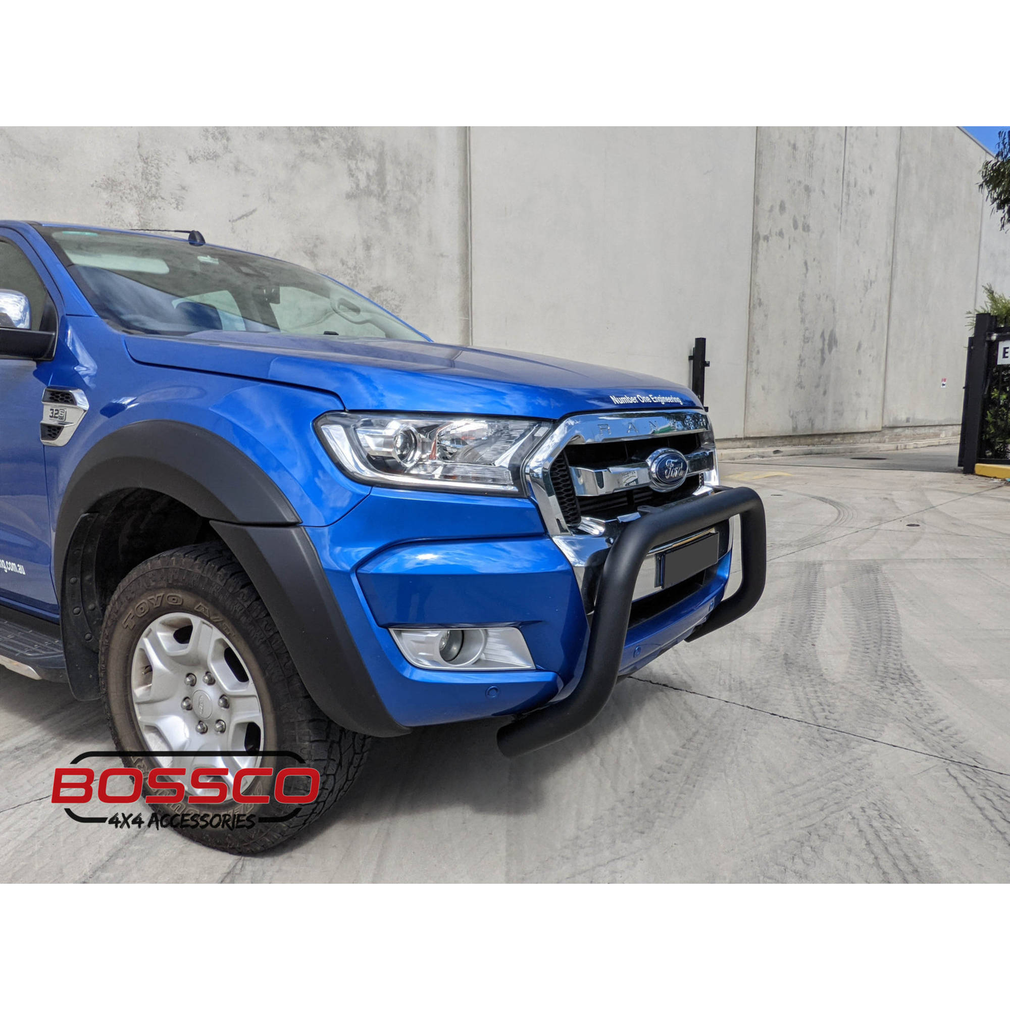 Black Nudge Bar Suitable For Ford Ranger PX MKII 2015-2018 with Tech Pack & Front Sensors