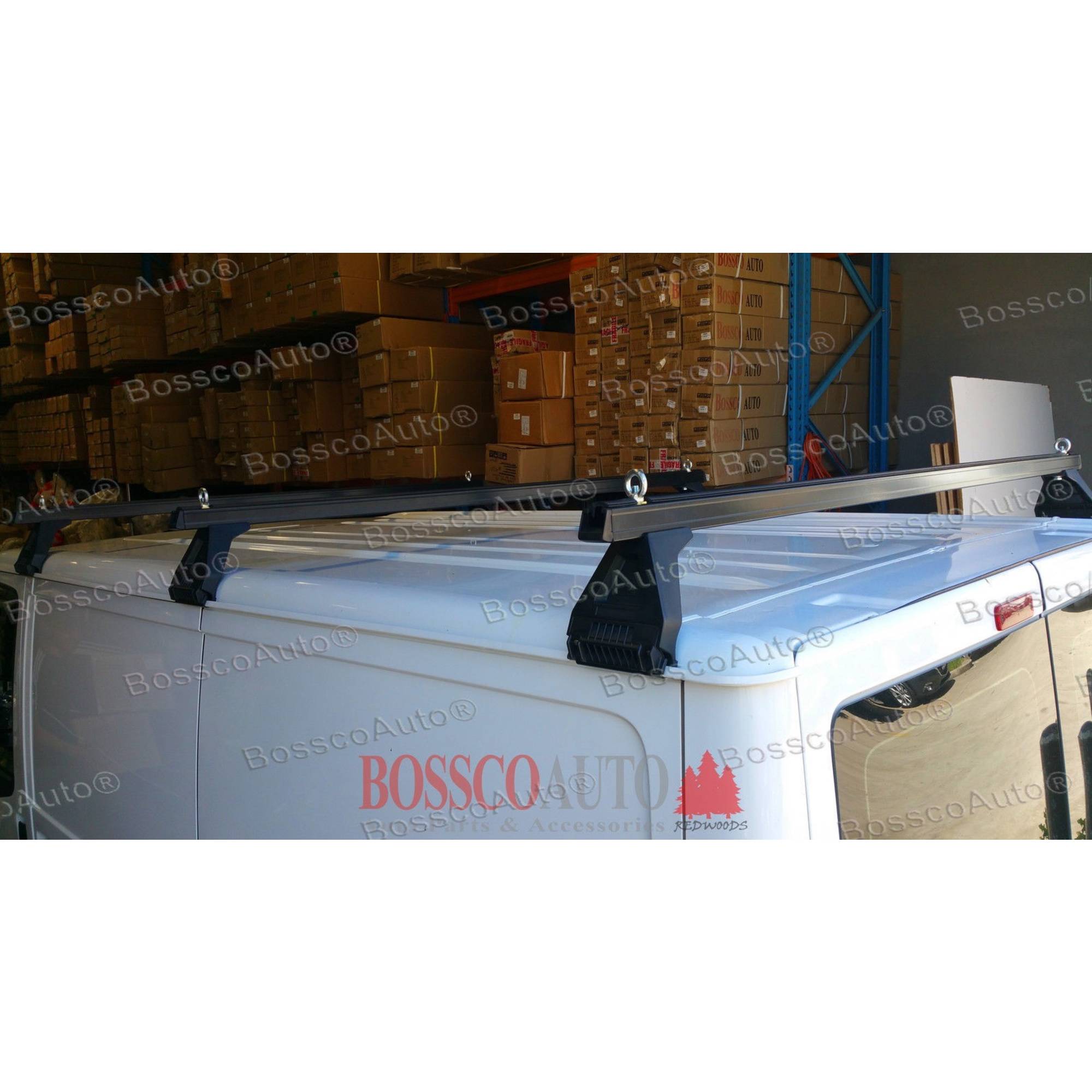 Heavy Duty Black ROOF RACKS suitable for Ford Transit 2000 - 2013 (set of 3)