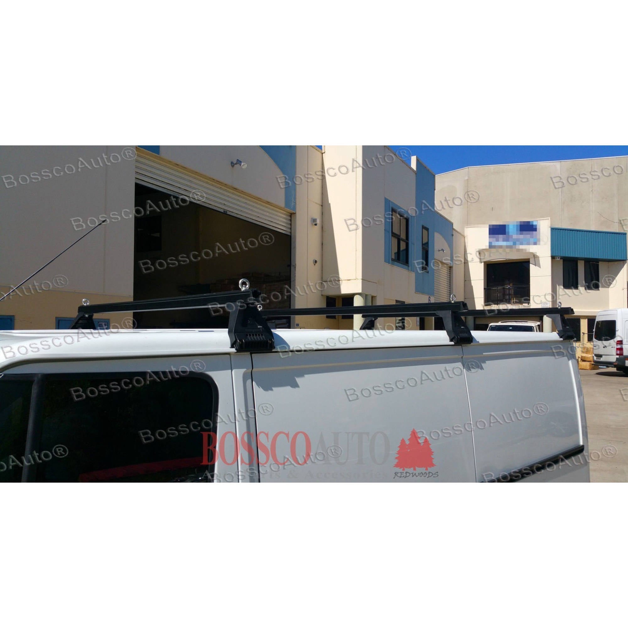 Heavy Duty Black ROOF RACKS suitable for Ford Transit 2000 - 2013 (set of 3)