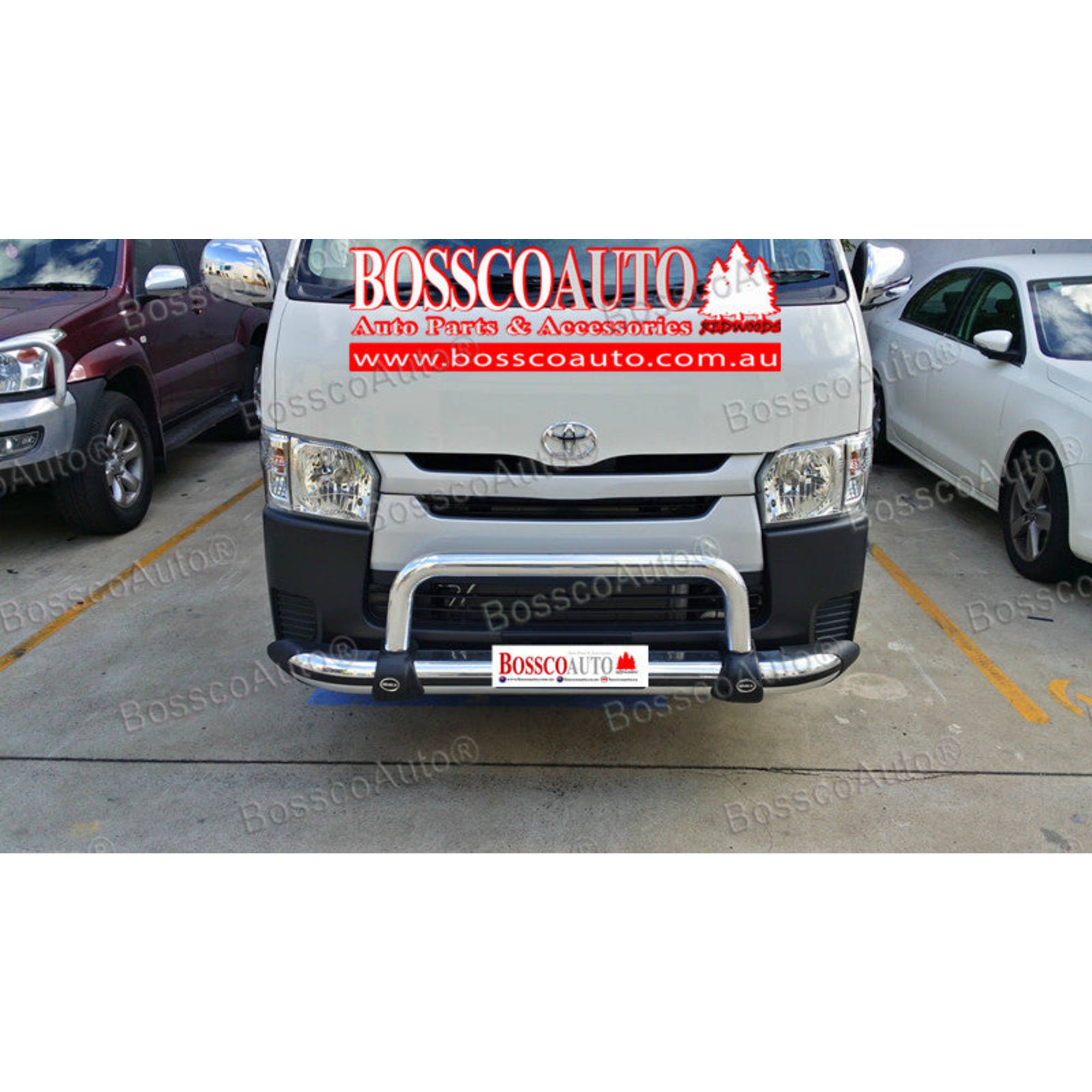 Nudge Bar and Rear Step Towbar Suitable for Toyota Hiace (LWB) 2005-2019