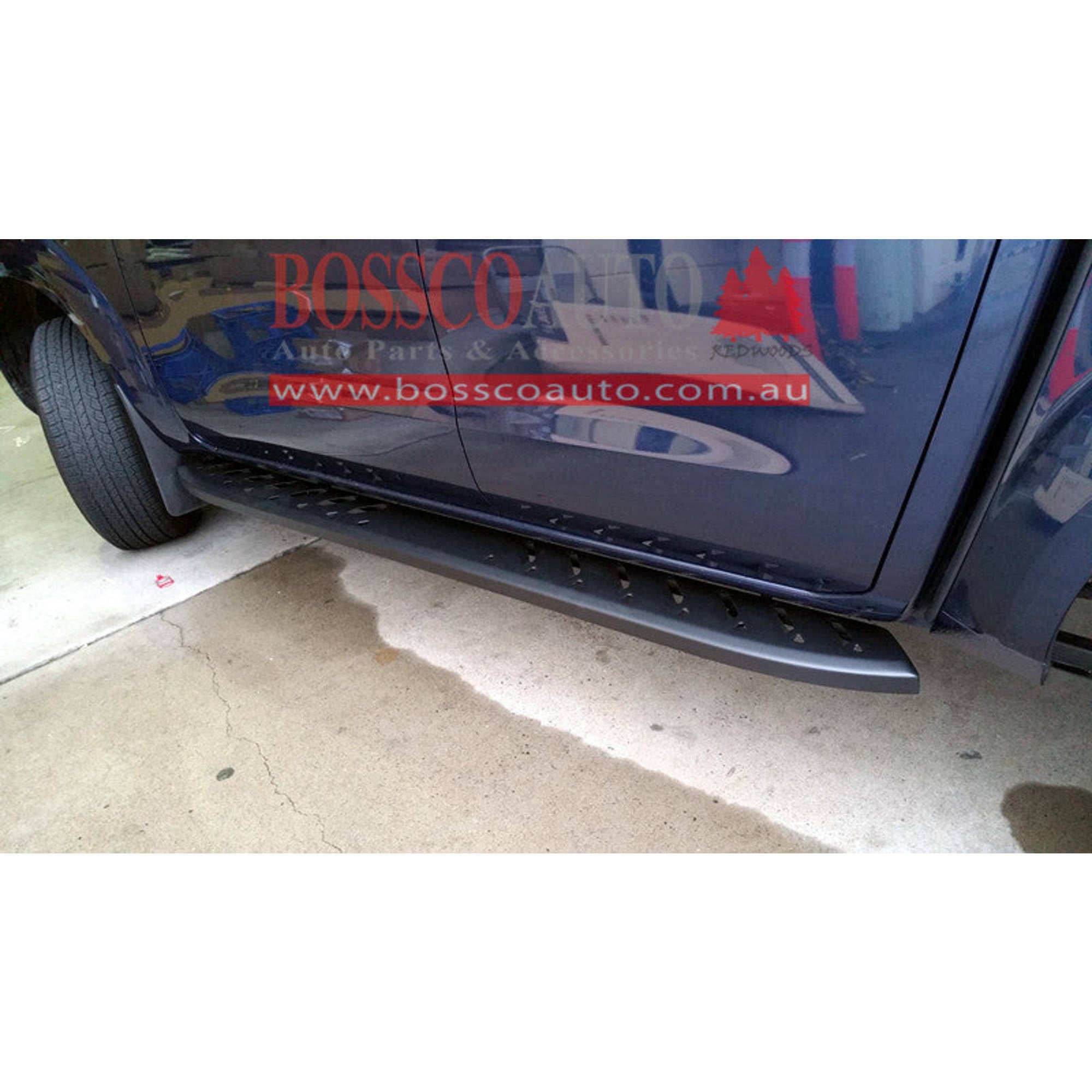 Black Steel Shark Side Steps suitable for Nissan Navara D23/NP300 2015-2020