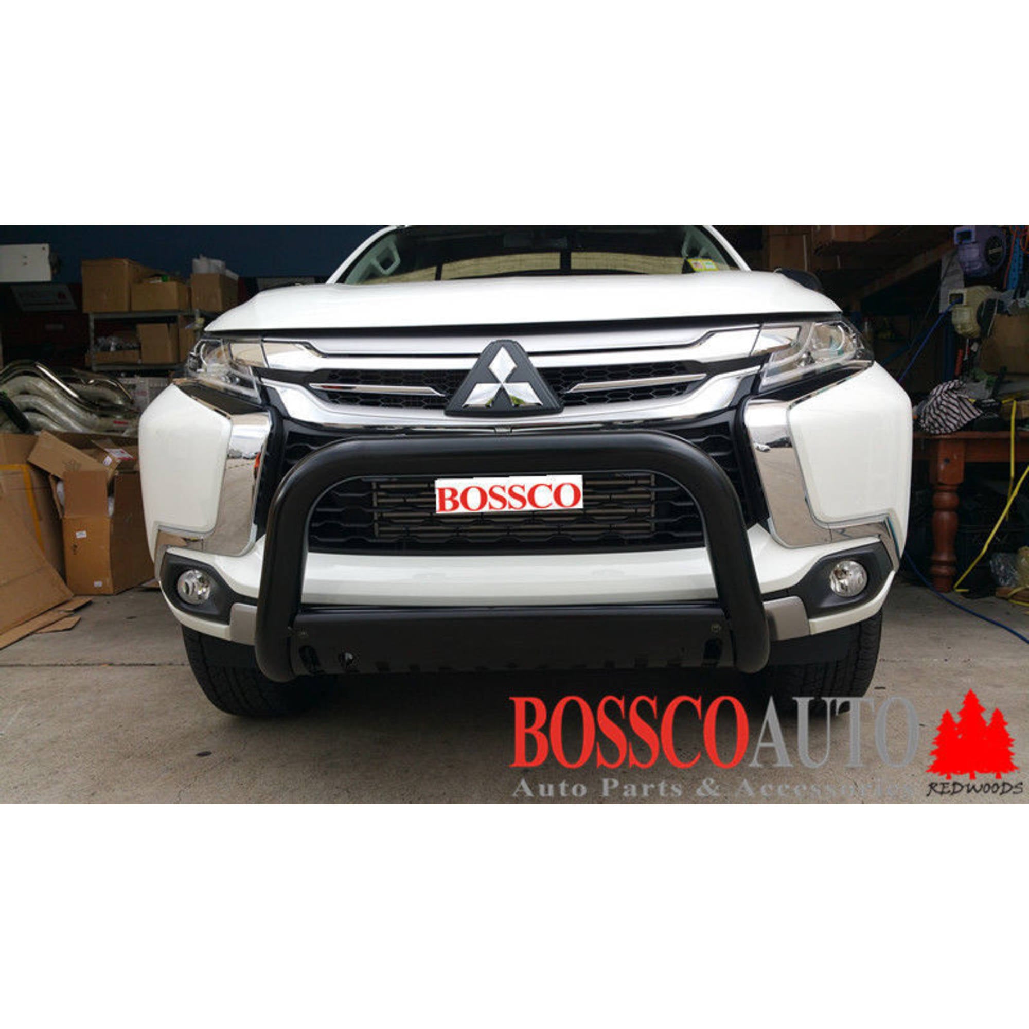 Black Nudge Bar With Skid Plate Suitable for Mitsubishi Triton MQ 2015-2019