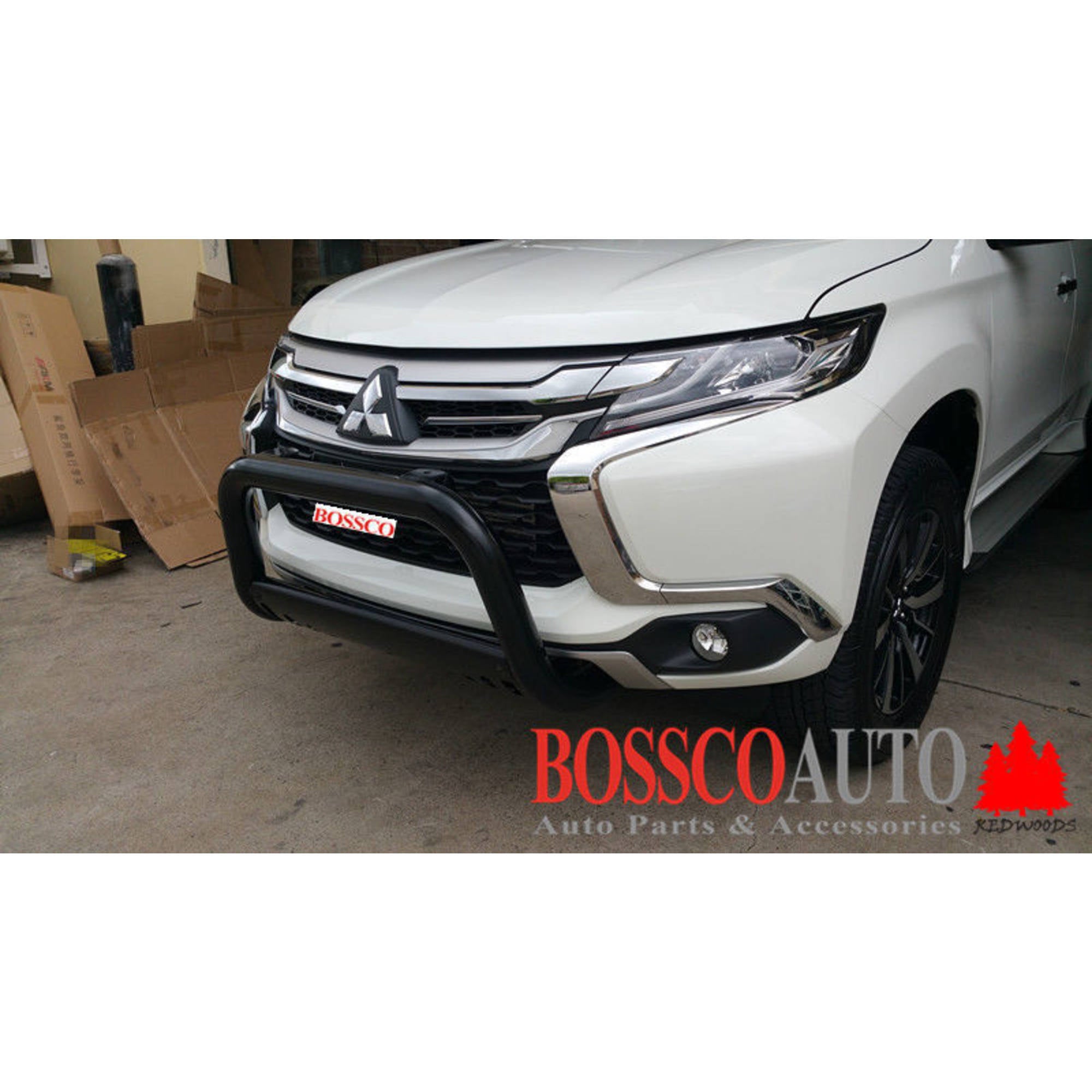 Black Nudge Bar With Skid Plate Suitable for Mitsubishi Triton MQ 2015-2019