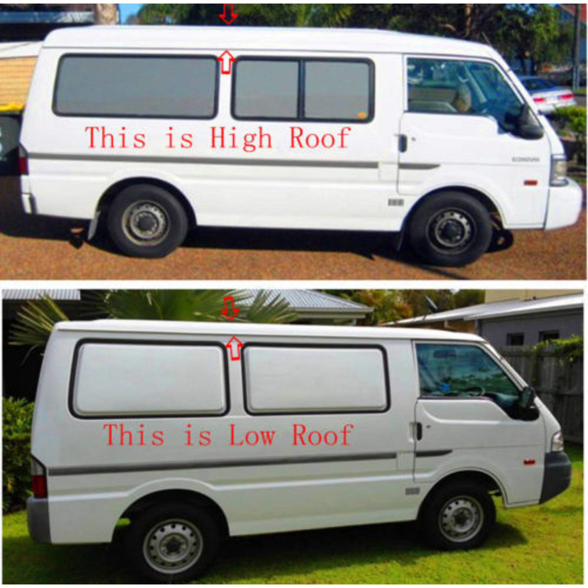 Silver ROOF RACKS Suitable For MAZDA E2000 1985-2005 (High Roof)