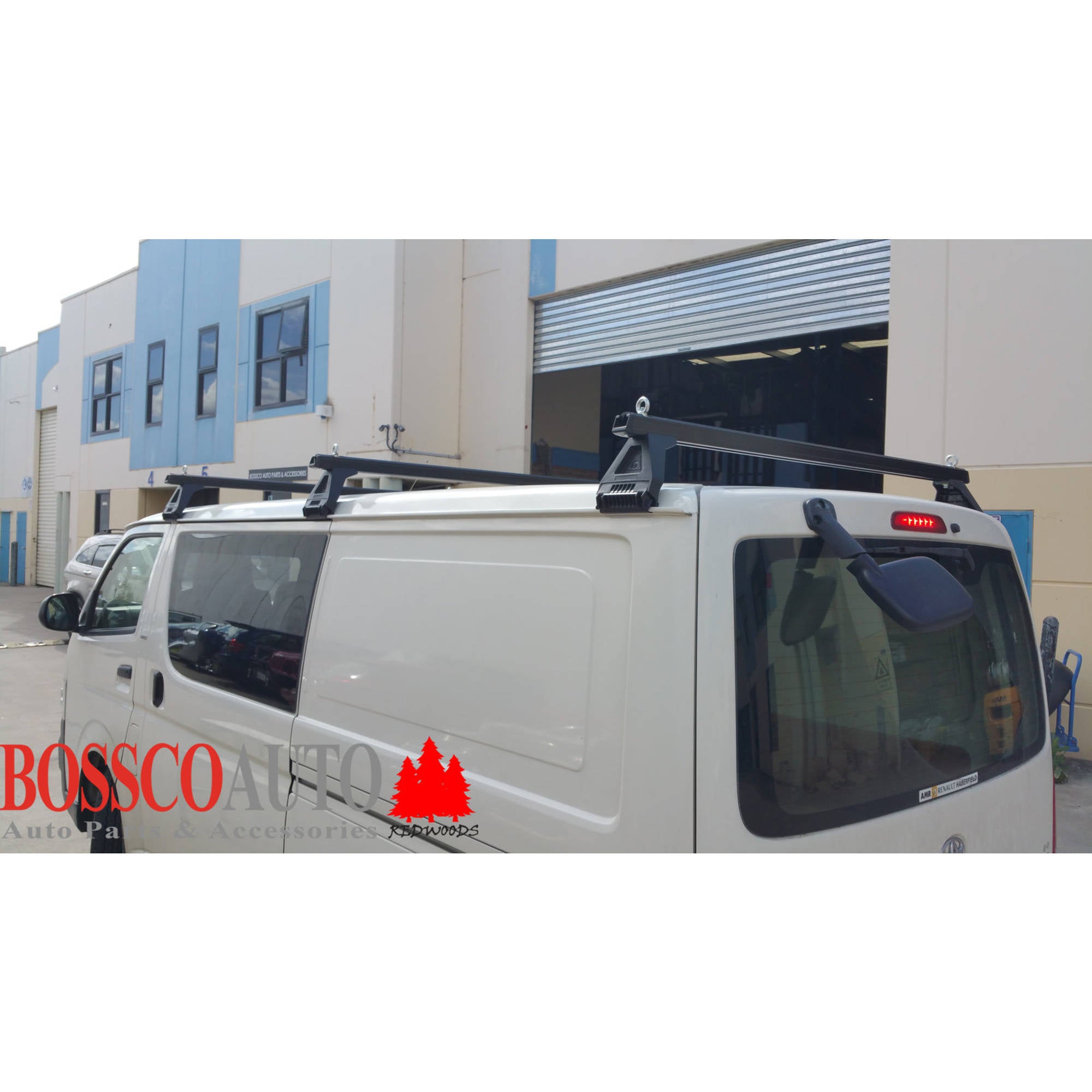 Black Heavy Duty ROOF RACKS suitable for TOYOTA HIACE LWB 1983-2019 3 bars