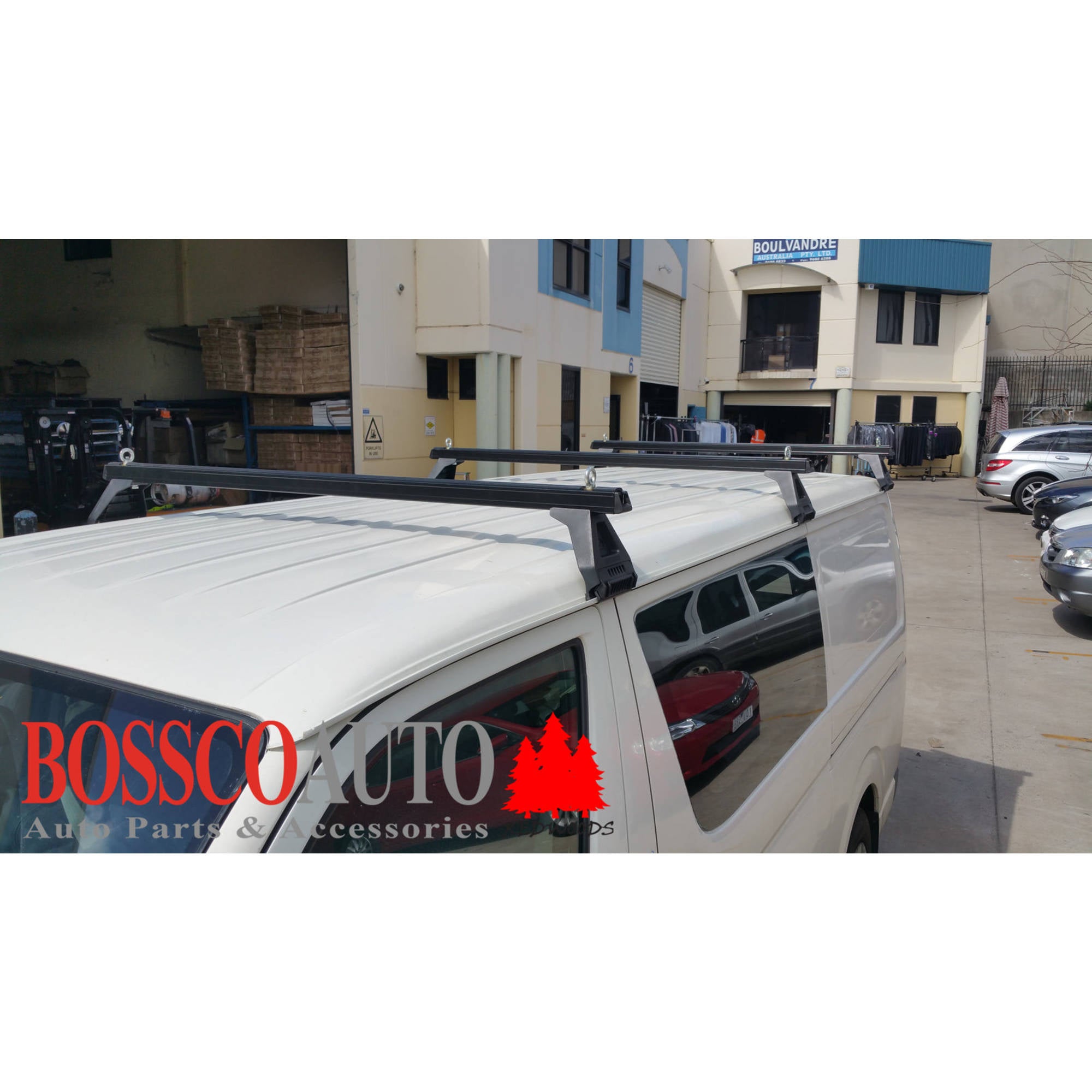 Black Heavy Duty ROOF RACKS suitable for TOYOTA HIACE LWB 1983-2019 3 bars