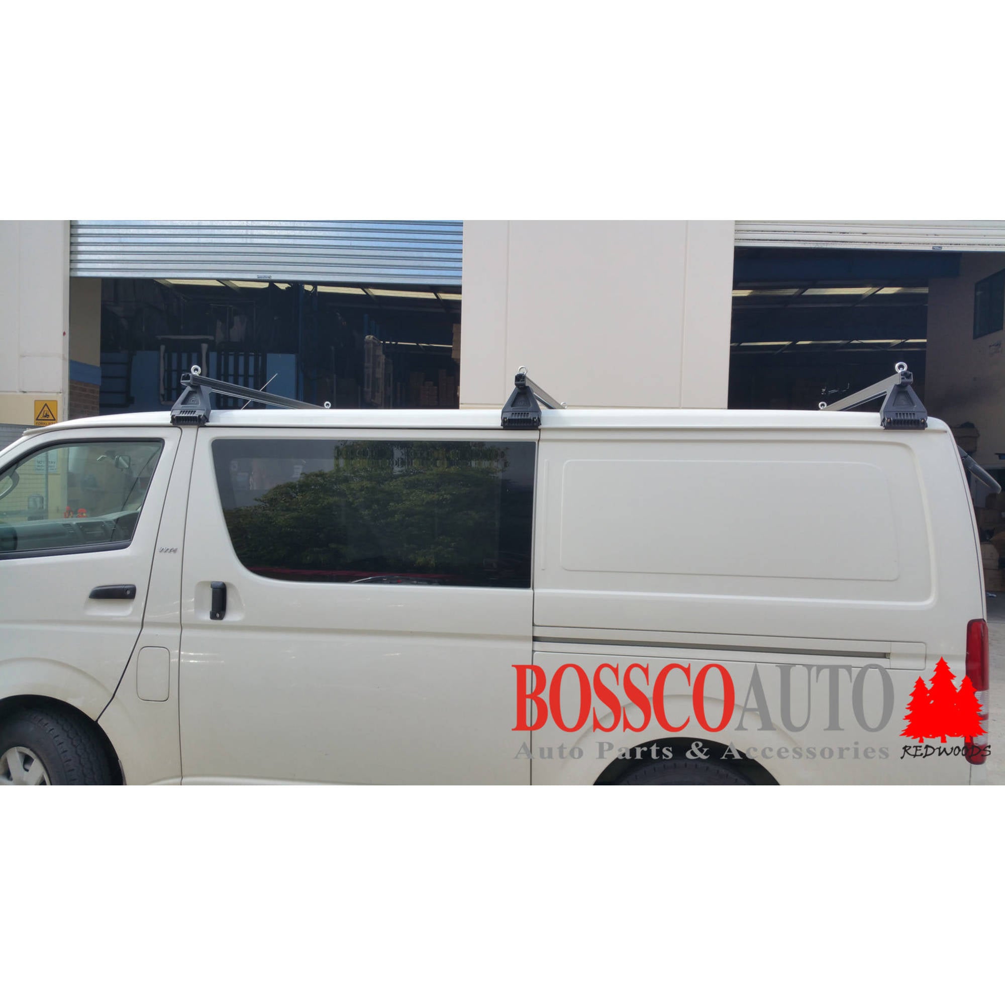 Black Heavy Duty ROOF RACKS suitable for TOYOTA HIACE LWB 1983-2019 3 bars