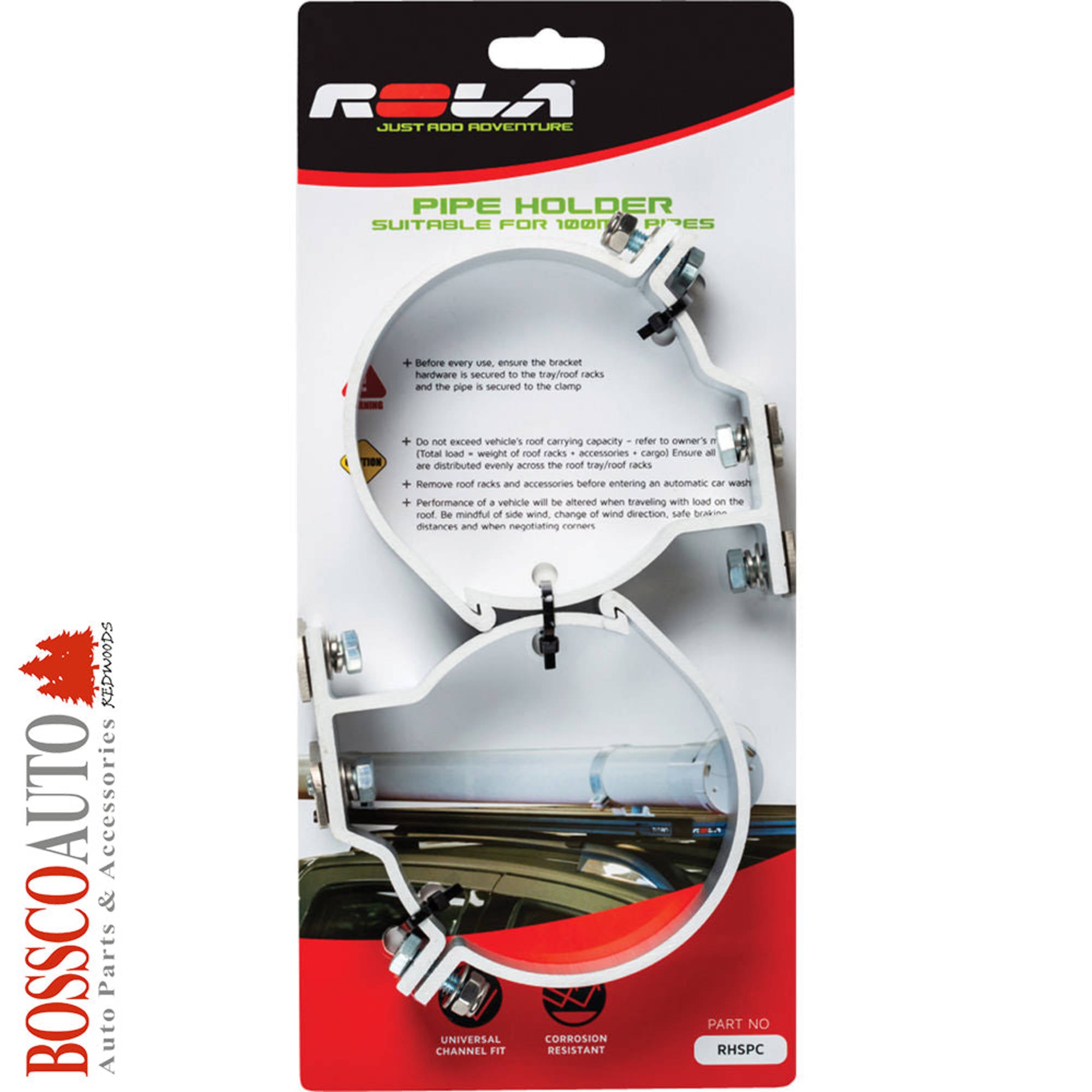 ROLA RHSPC Multi-Fit Conduit Bazooka Pipe Conduit Clamp Holder 100MM - Set of 3