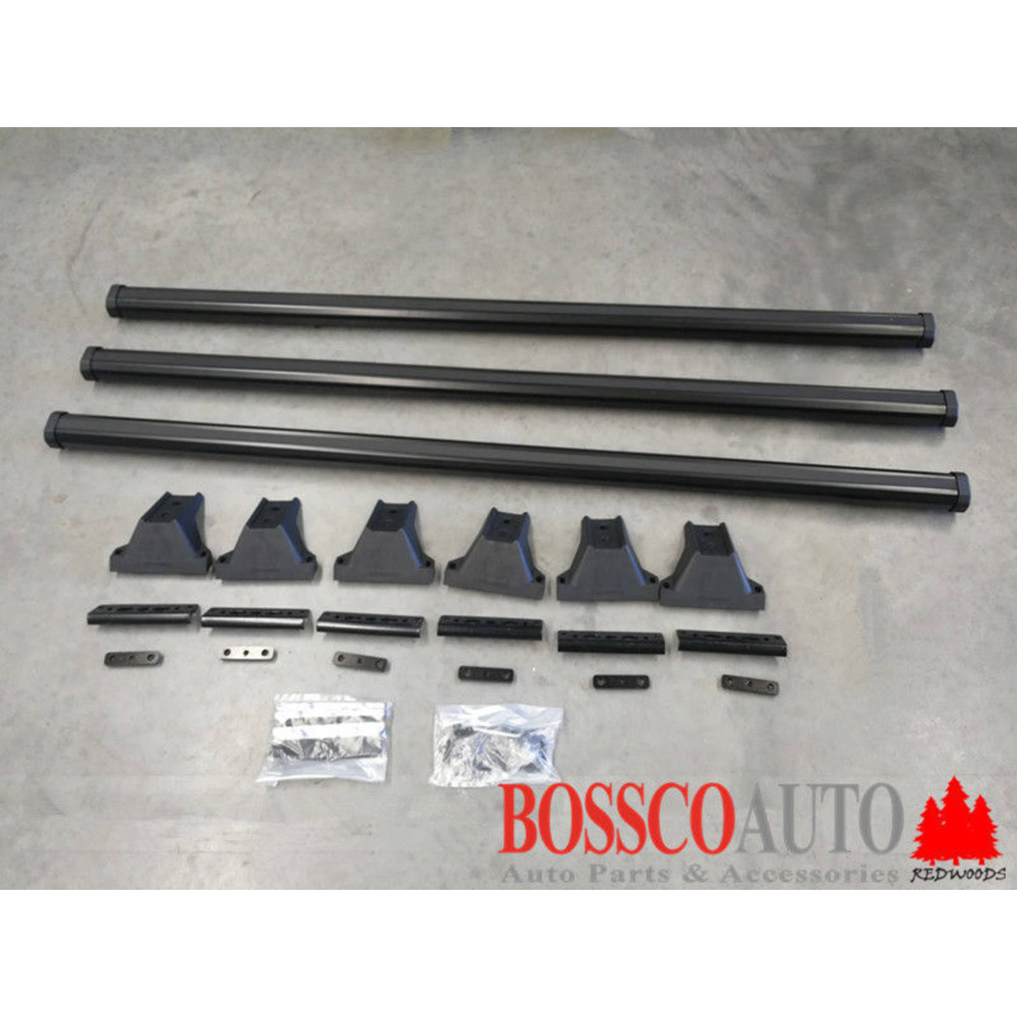 Set of 3 Black Heavy Duty Roof Racks for Renault Trafic X82 Van 2017-2023