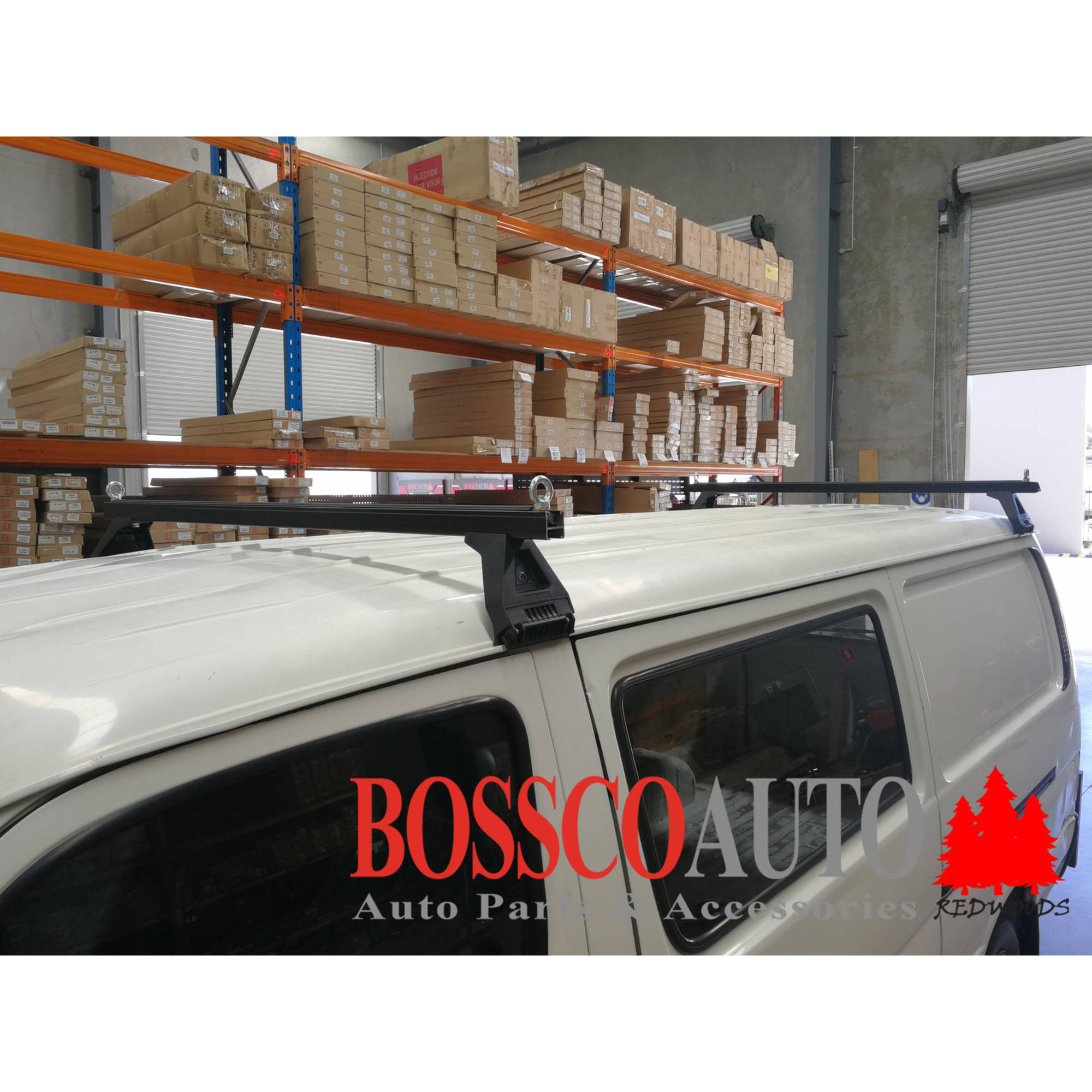 Heavy Duty Black ROOF RACKS suitable for Ford Transit VM 2000 - 2013 (set of 2)