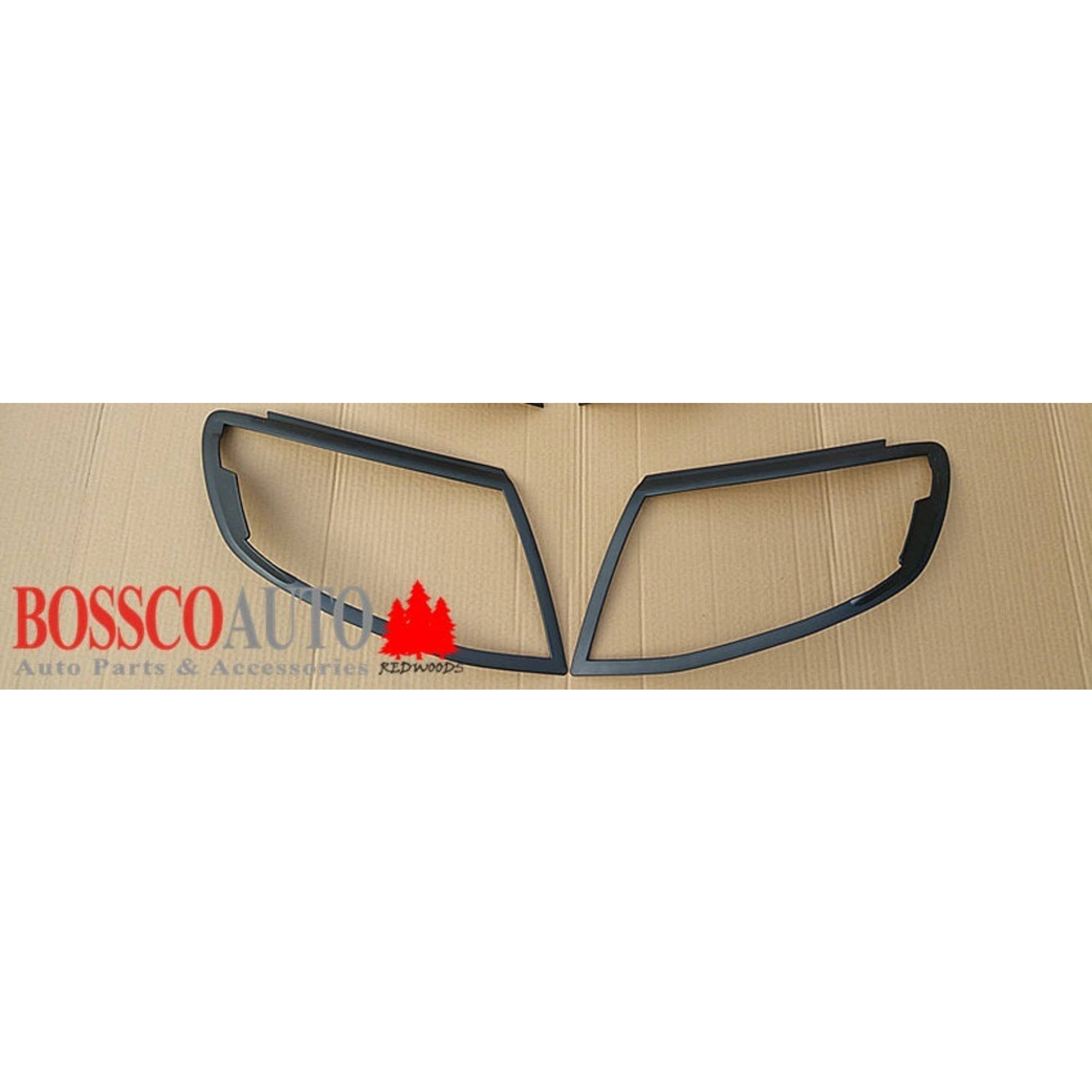 Front Black Headlight Head Light Trim Covers Suitable For Ford Ranger PX MK1 2012-2015