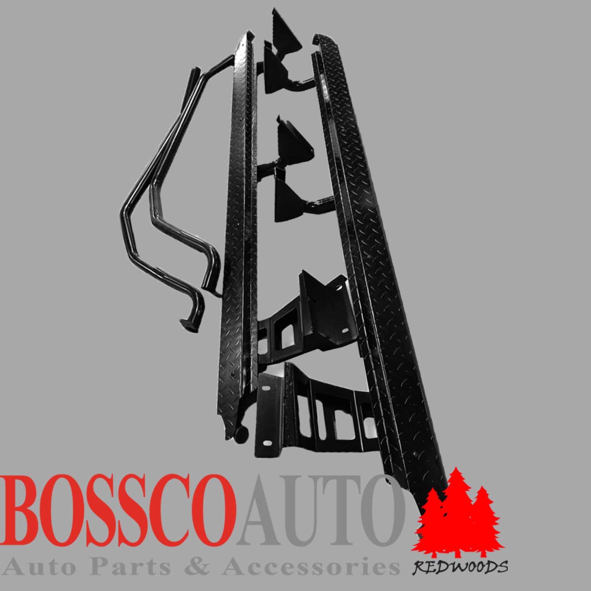 Heavy Duty Black Side Steps With Brush Bars Suitable For Ford Ranger PX 2012-2022