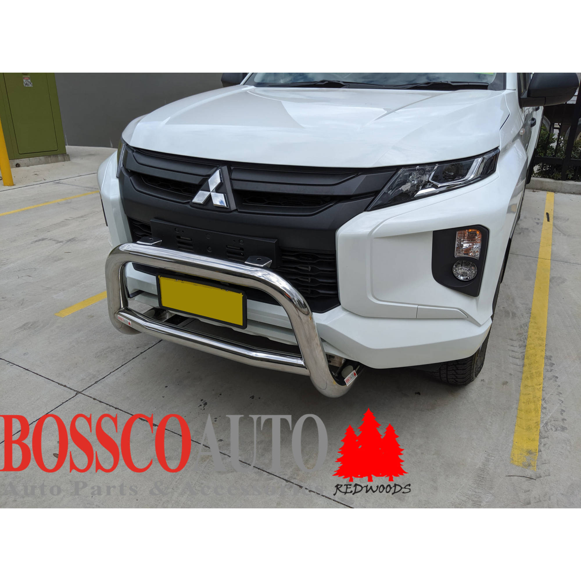 Polished Stainless Steel Nudge Bar Suitable for Mitsubishi Triton MR Series 2018-2023