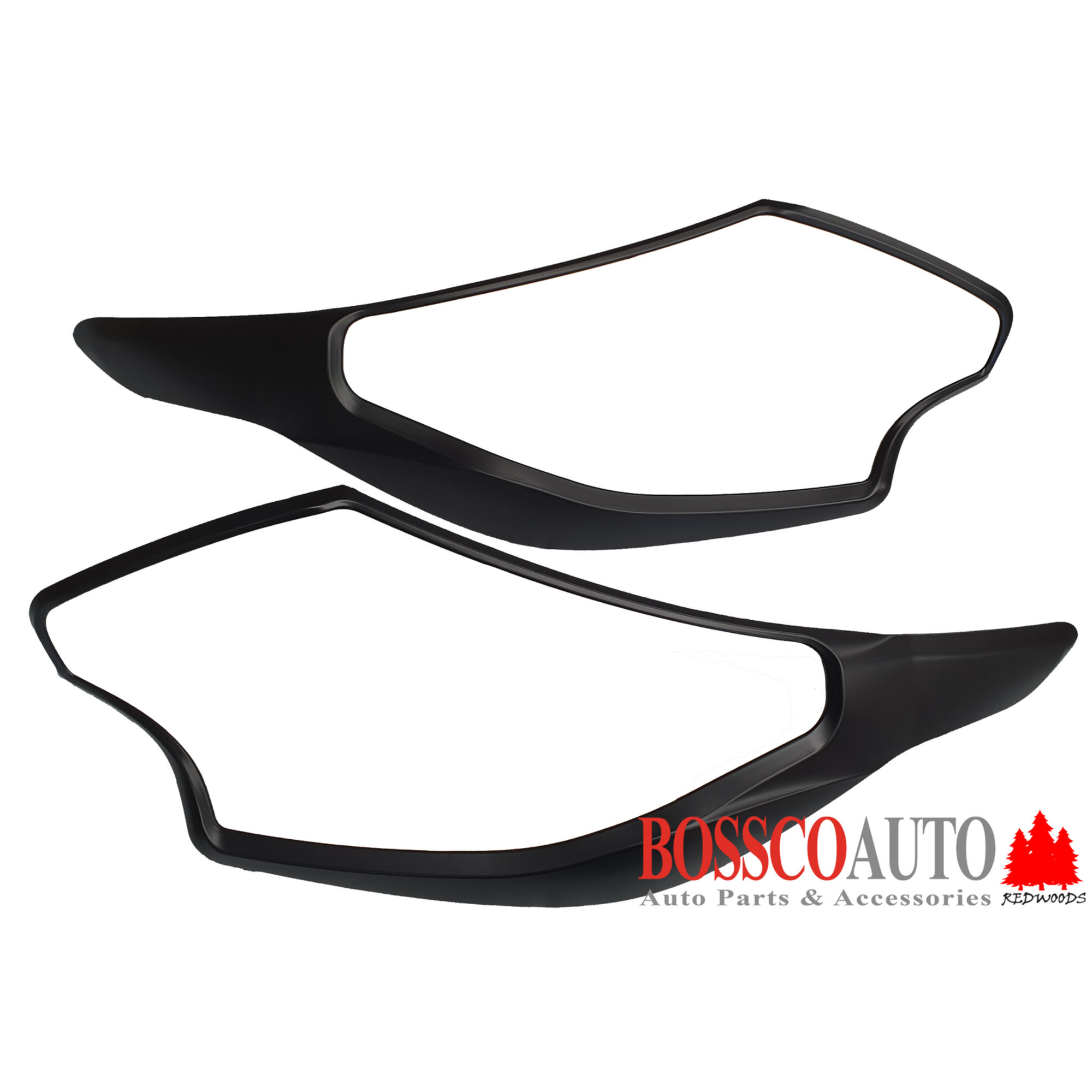 Front Black Headlight Head Light Trim Covers Suitable For Mitsubishi Triton MQ 2015-2019