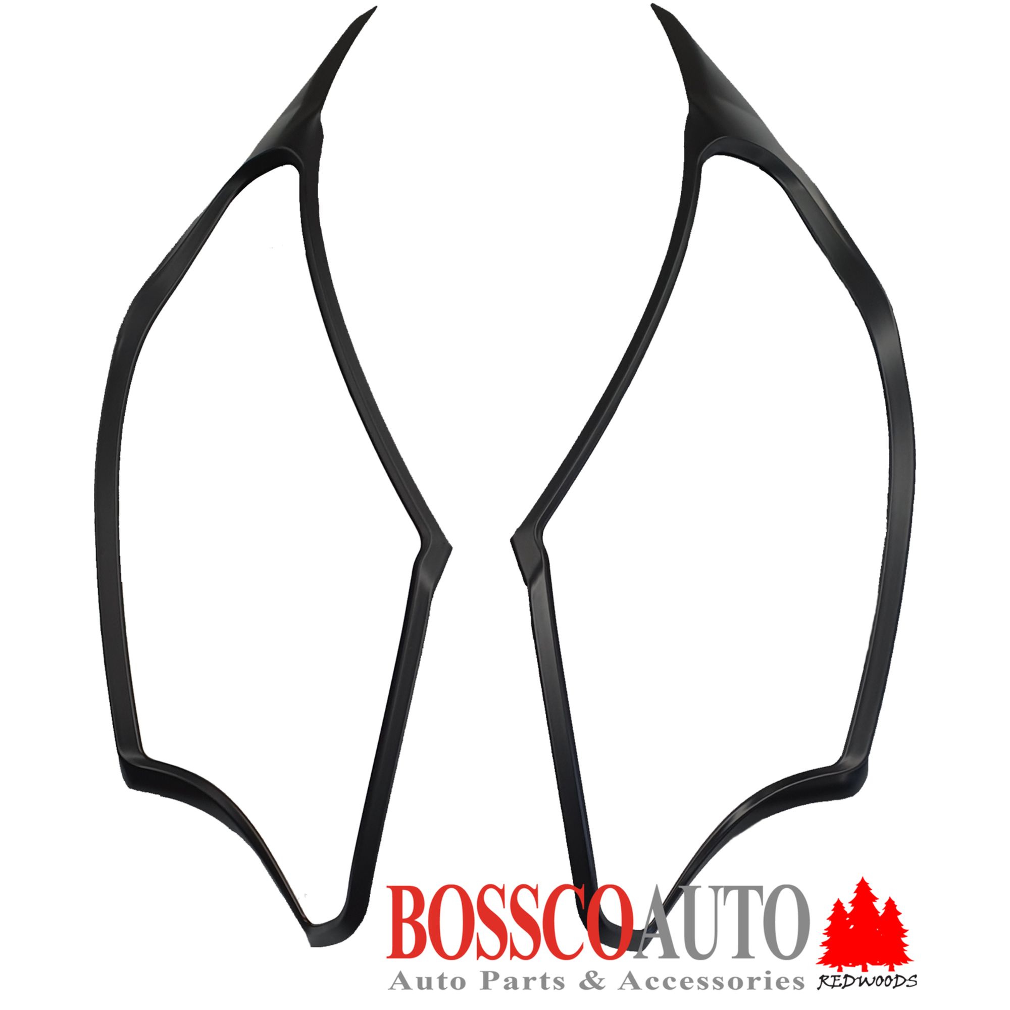 Front Black Headlight Head Light Trim Covers Suitable For Mitsubishi Triton MQ 2015-2019