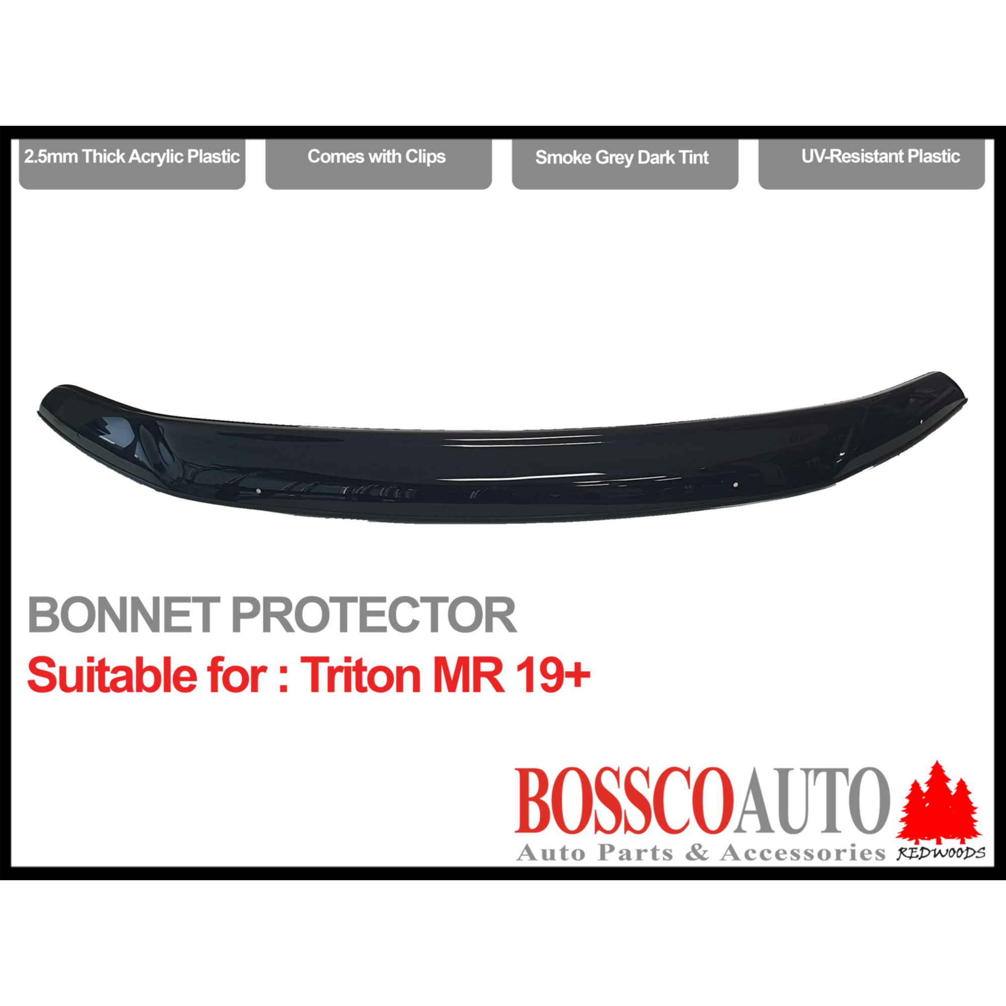 Bonnet Protector suitable for Mitsubishi Triton MR Series 2019-2023