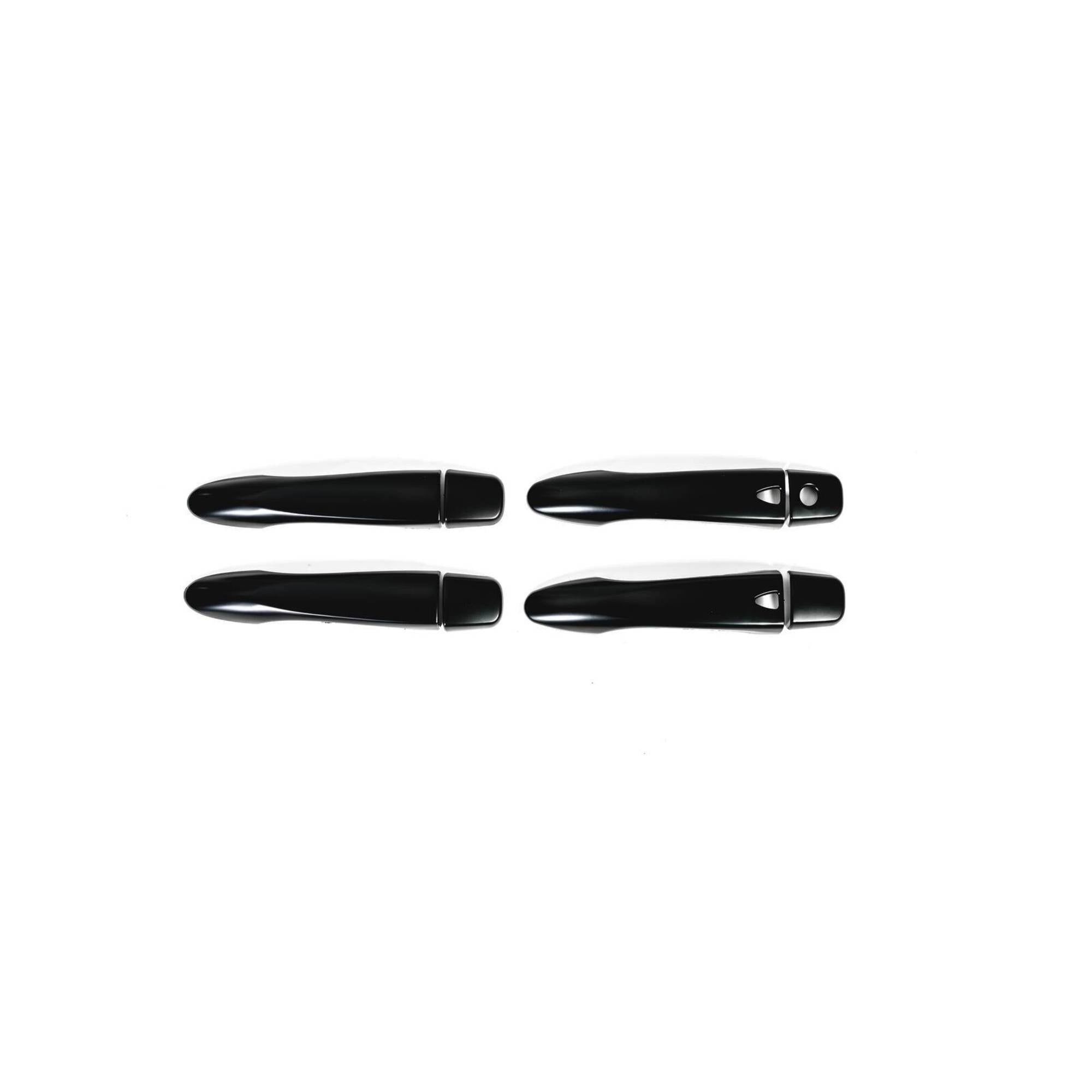 Black Door Handle Covers Suitable For Nissan Navara NP300 2015-2022 - Keyless Entry