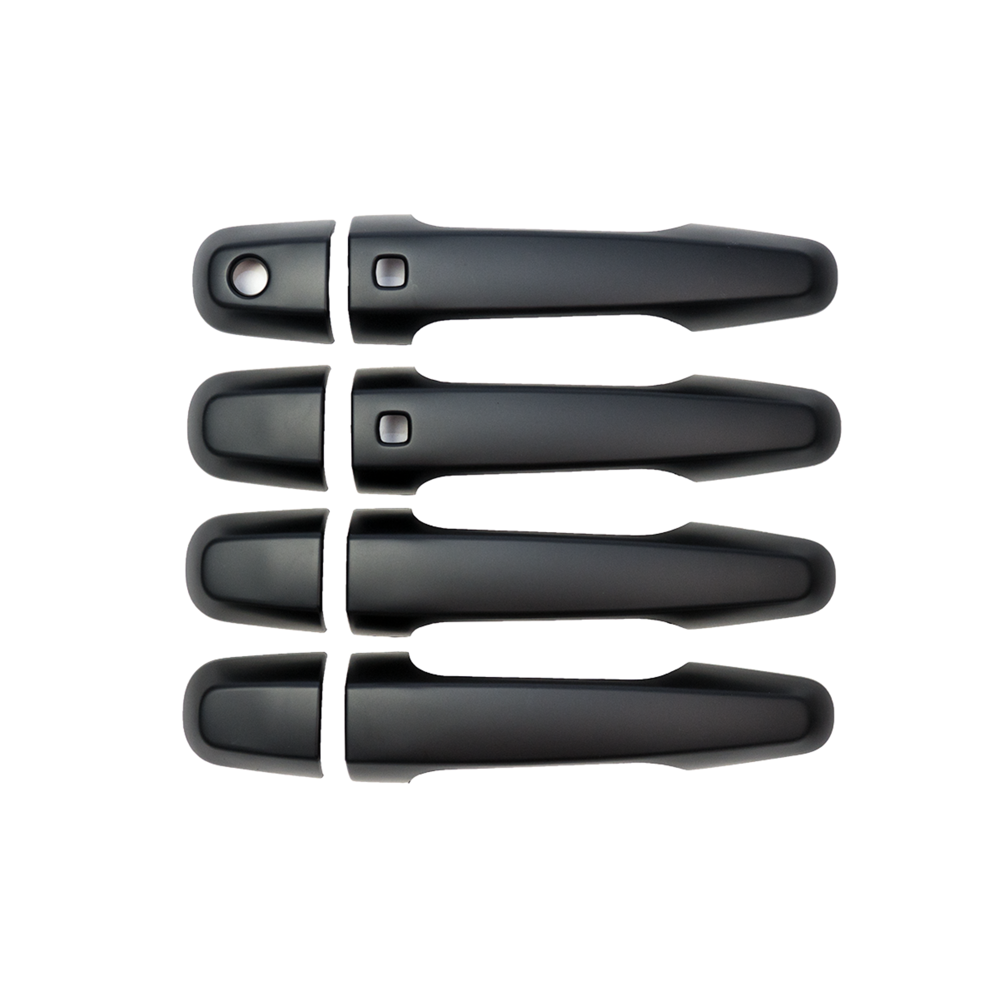 Black Door Handle Covers Suitable For Mitsubishi Triton MQ MR 2015-2023 - Keyless Entry