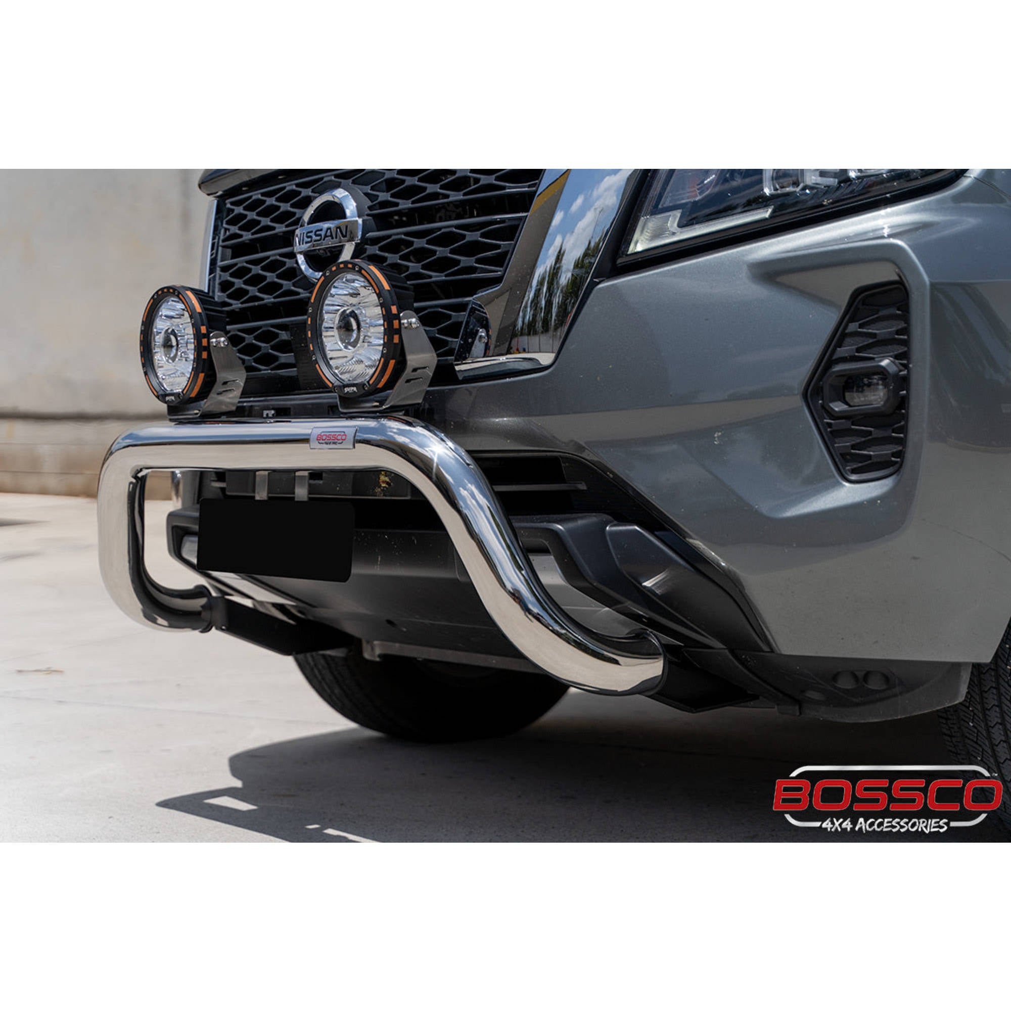 Sensor Compatible Stainless Steel Nudge Bar Suitable For Nissan Navara 2021-2024