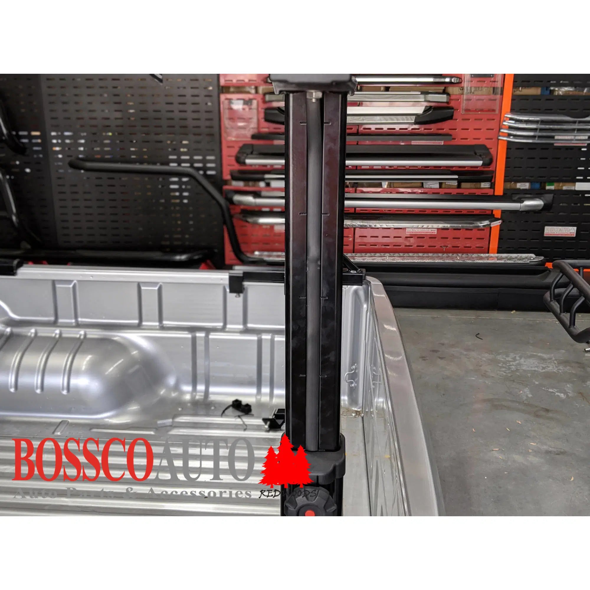Aluminium Black Ladder Rack for Ute Tub | Multi-Height Adjustable Pair