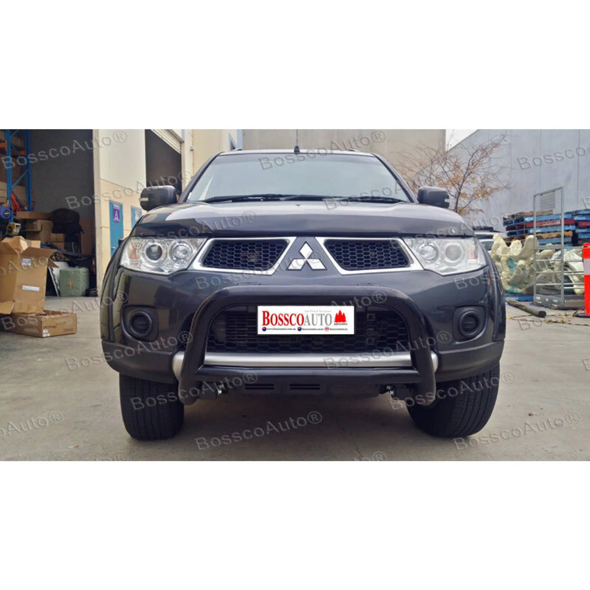 Black Low Nudge Bar for Mitsubishi Challenger 2010-2015 | Factory Seconds Front Bar