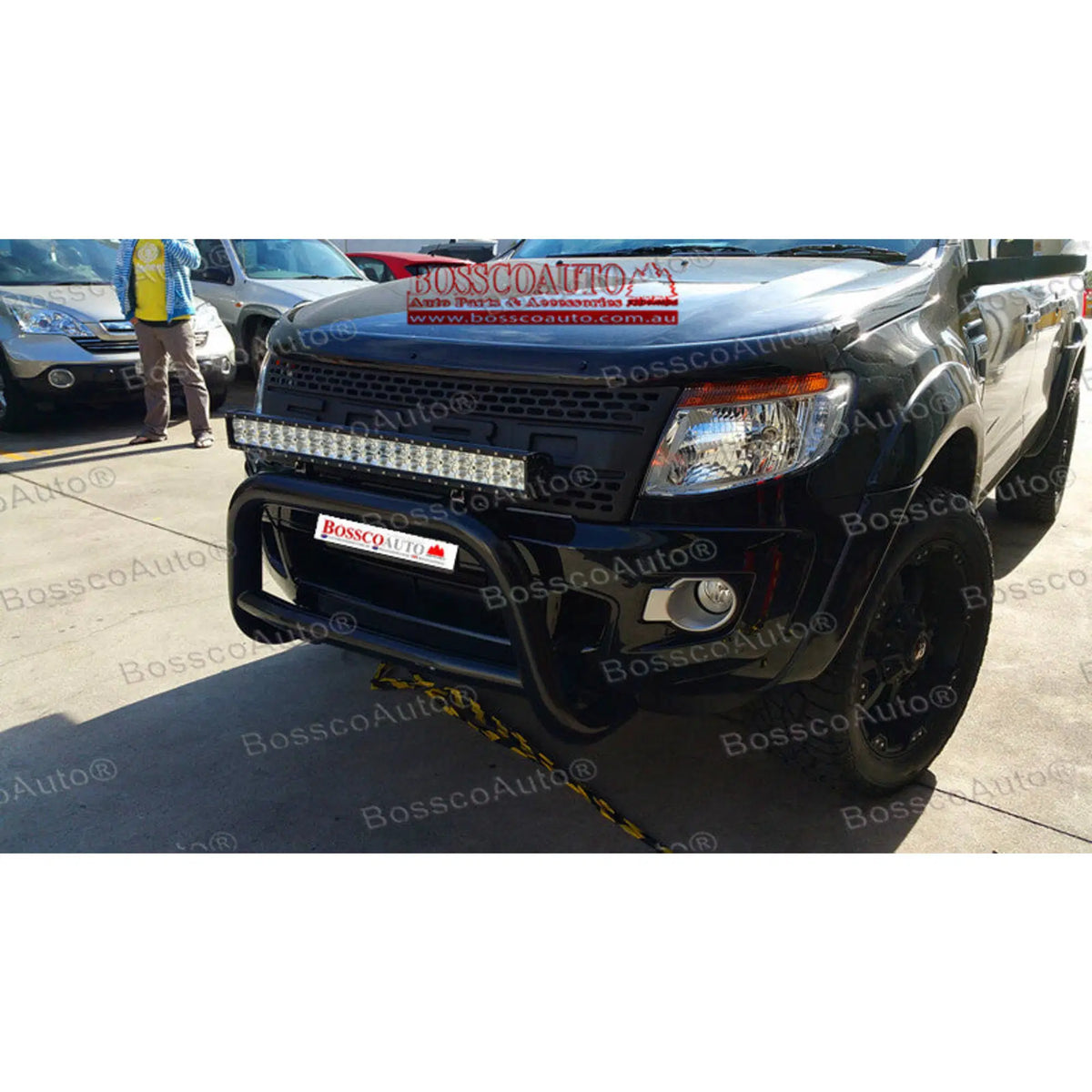 Black Low Nudge Bar for Ford Ranger PX 2012-2015 | Factory Seconds Front Bar