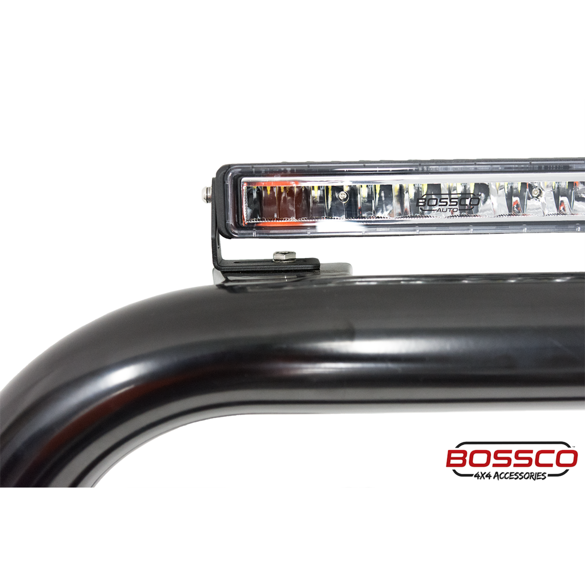 Black Nudge bar suitable for Toyota Hilux 2015-2020 w/ 20" Modular Single Row LED Light Bar