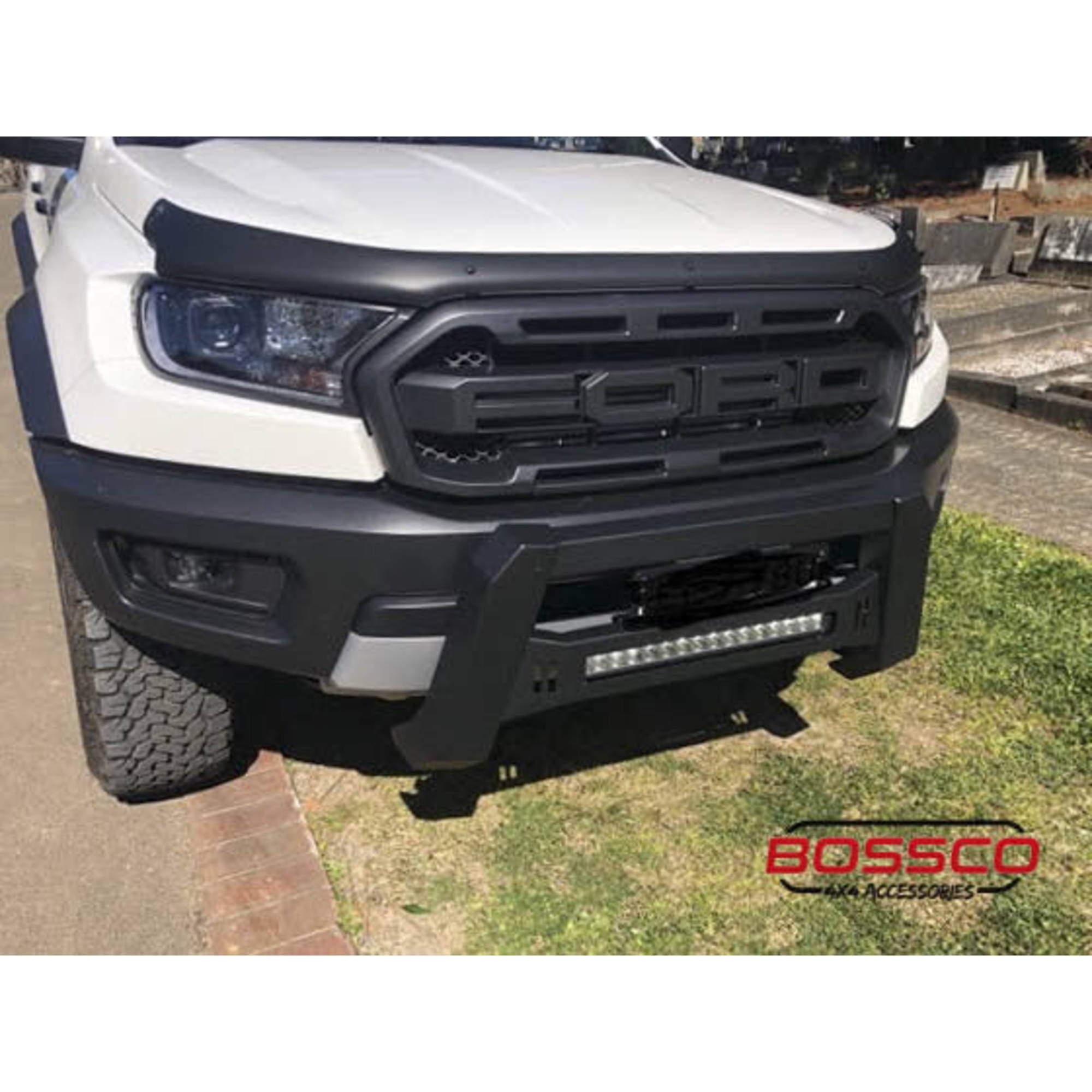 Matte Black Modular Nudge Bar with Integrated Light Bar Suitable For Ford Raptor 2017-2022