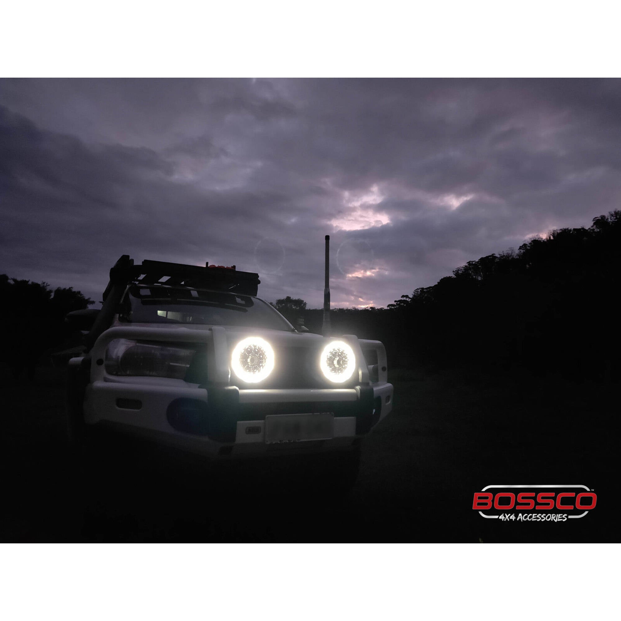 9" Laser LED Driving Lights with DRL | 1 Lux @ 2018m | 16600 Lumens | IP68 Rated - Pair w/ Electrical Harness