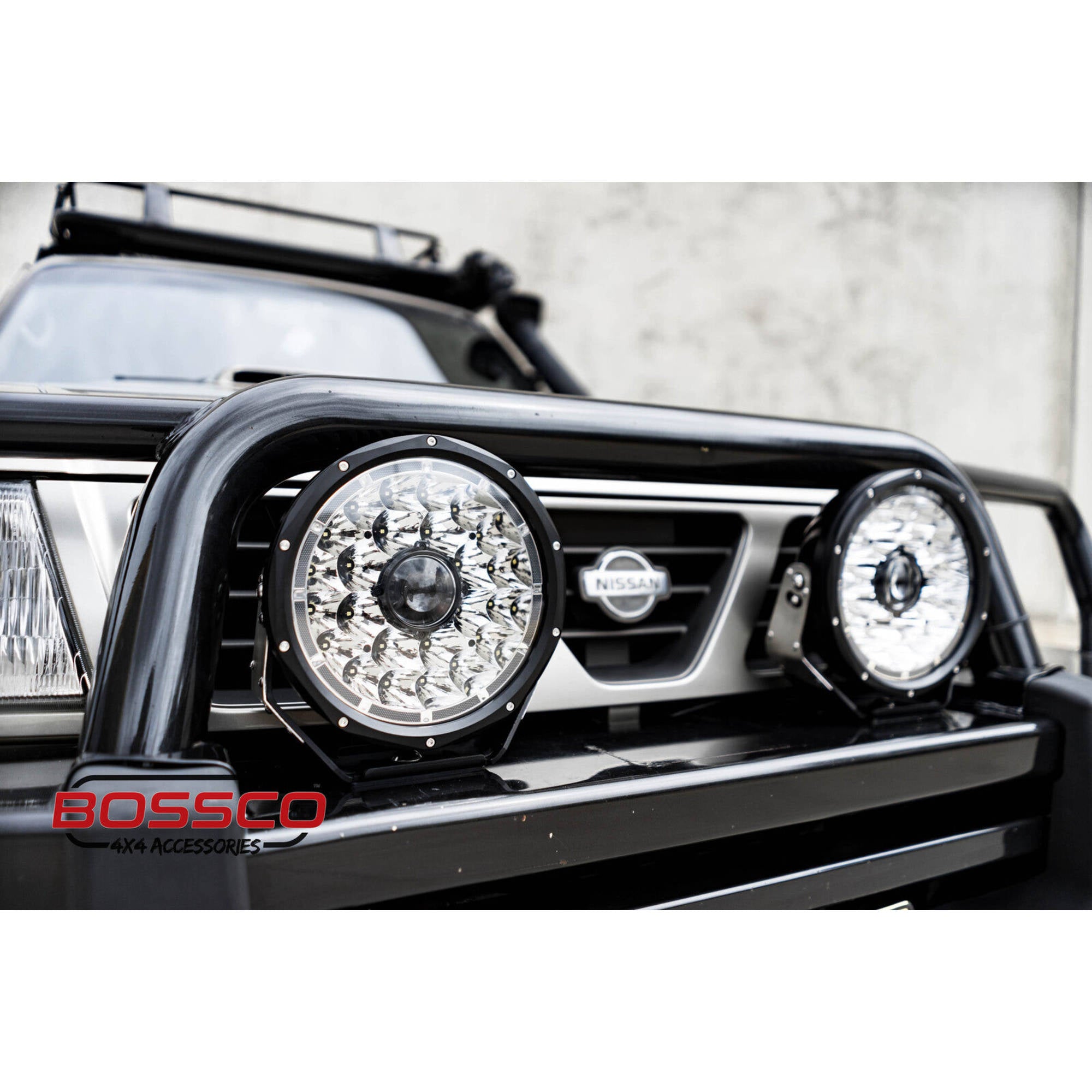 9" Laser LED Driving Lights with DRL | 1 Lux @ 2018m | 16600 Lumens | IP68 Rated - Pair w/ Electrical Harness