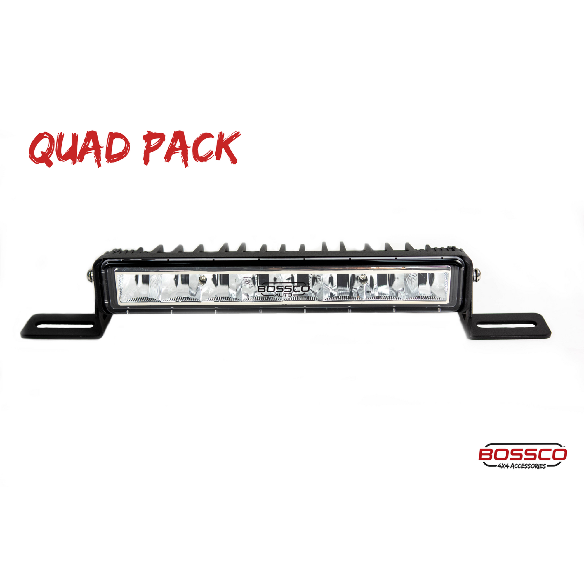 4x Modular 10" Single Row LED Light Bars w/ Wiring Harness | 4200 Lumens Each | Fitted with Osram LEDs