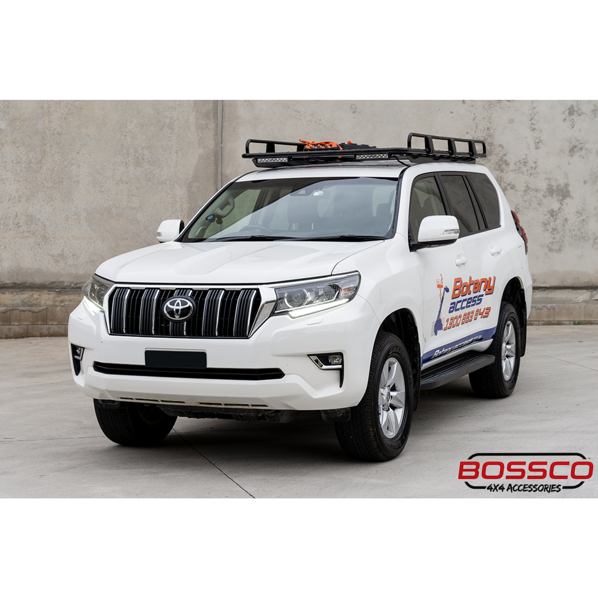 Black Aluminum Tradesman Roof Basket Tray Rack - Side Fenders