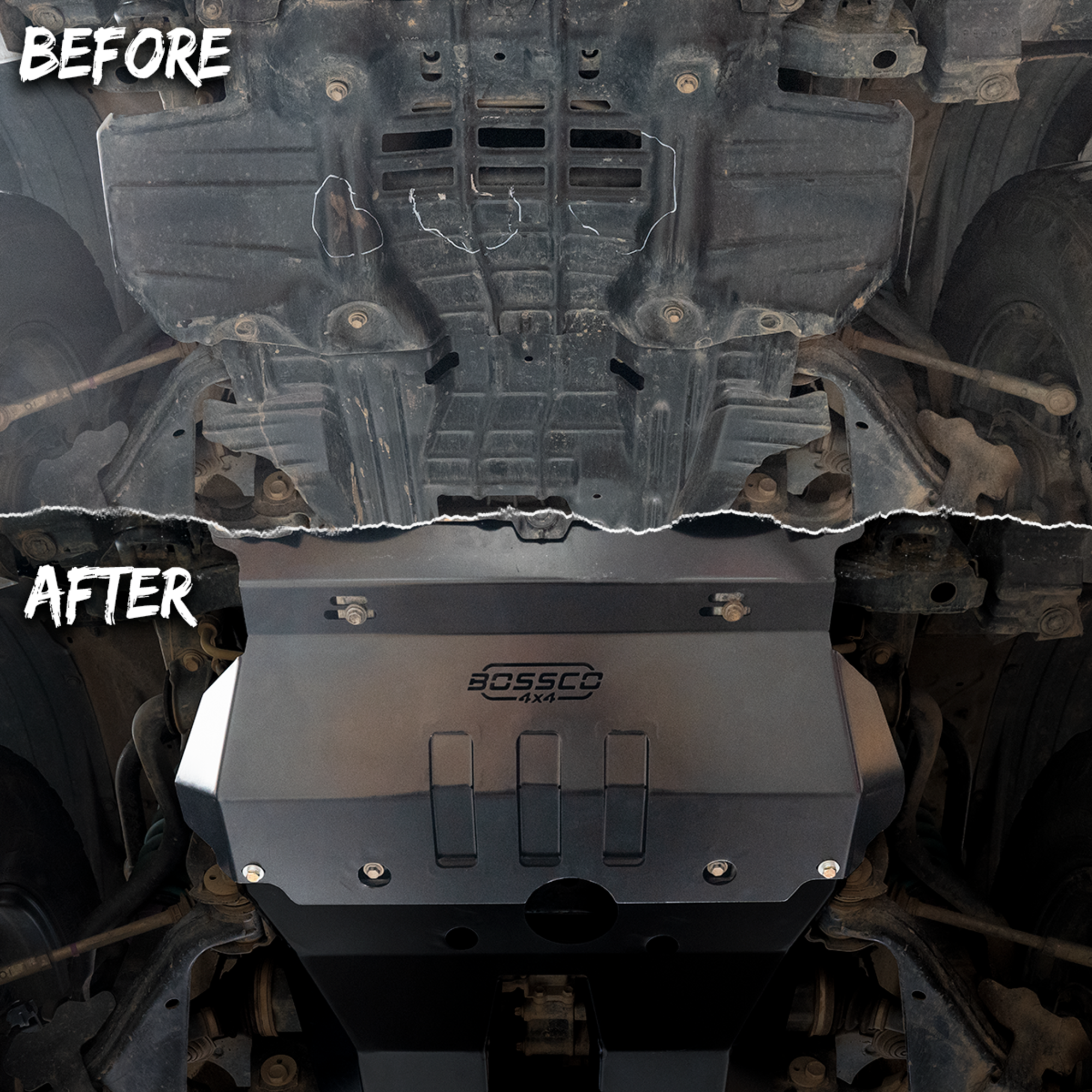 Underbody Engine Sump Protection Bash Guard Plates Suitable For Toyota Hilux 2015-2024