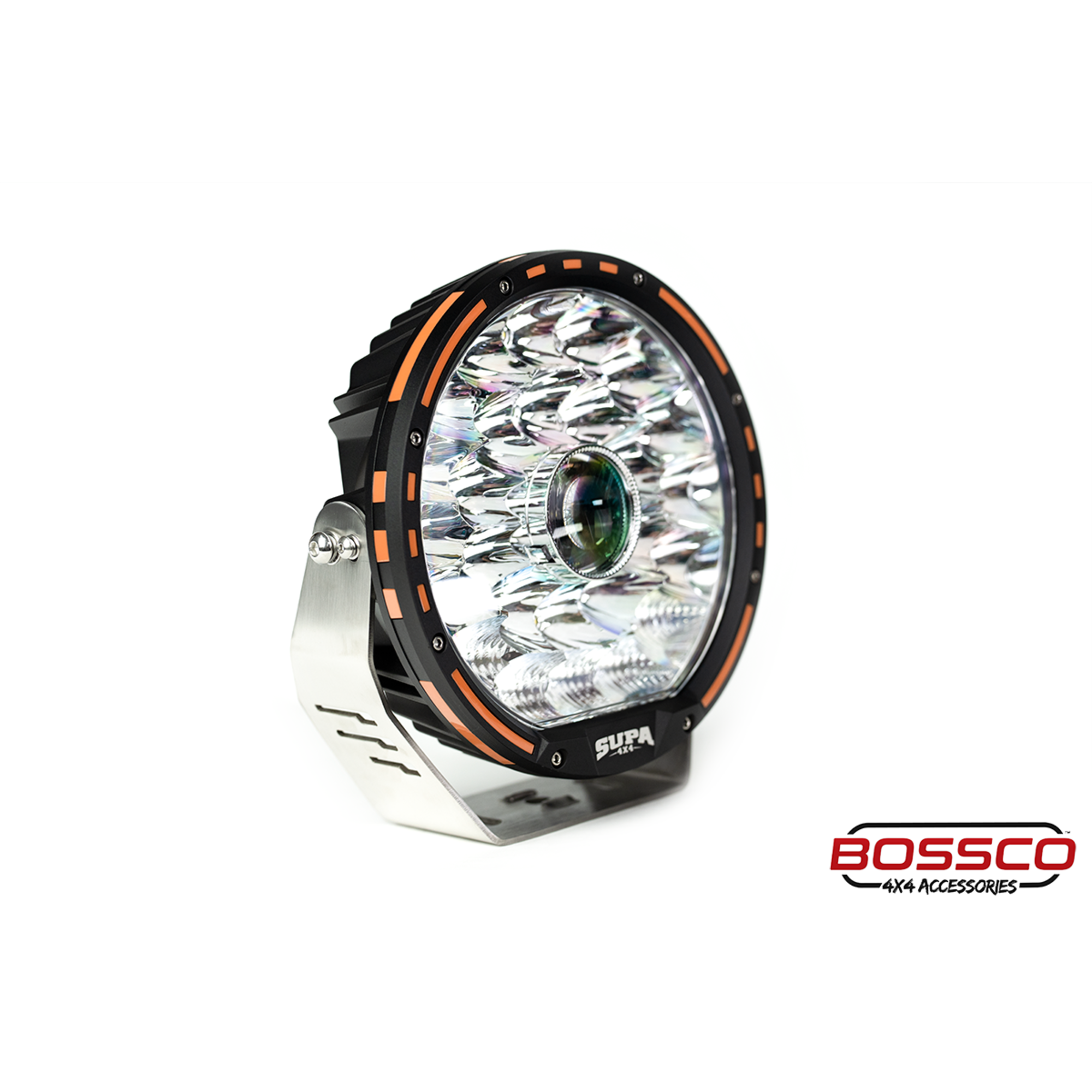 9" LED Driving Lights with LED LASER | 1 Lux @ 1200m | 23920 Lumens | IP68 Rated - PAIR With Harness