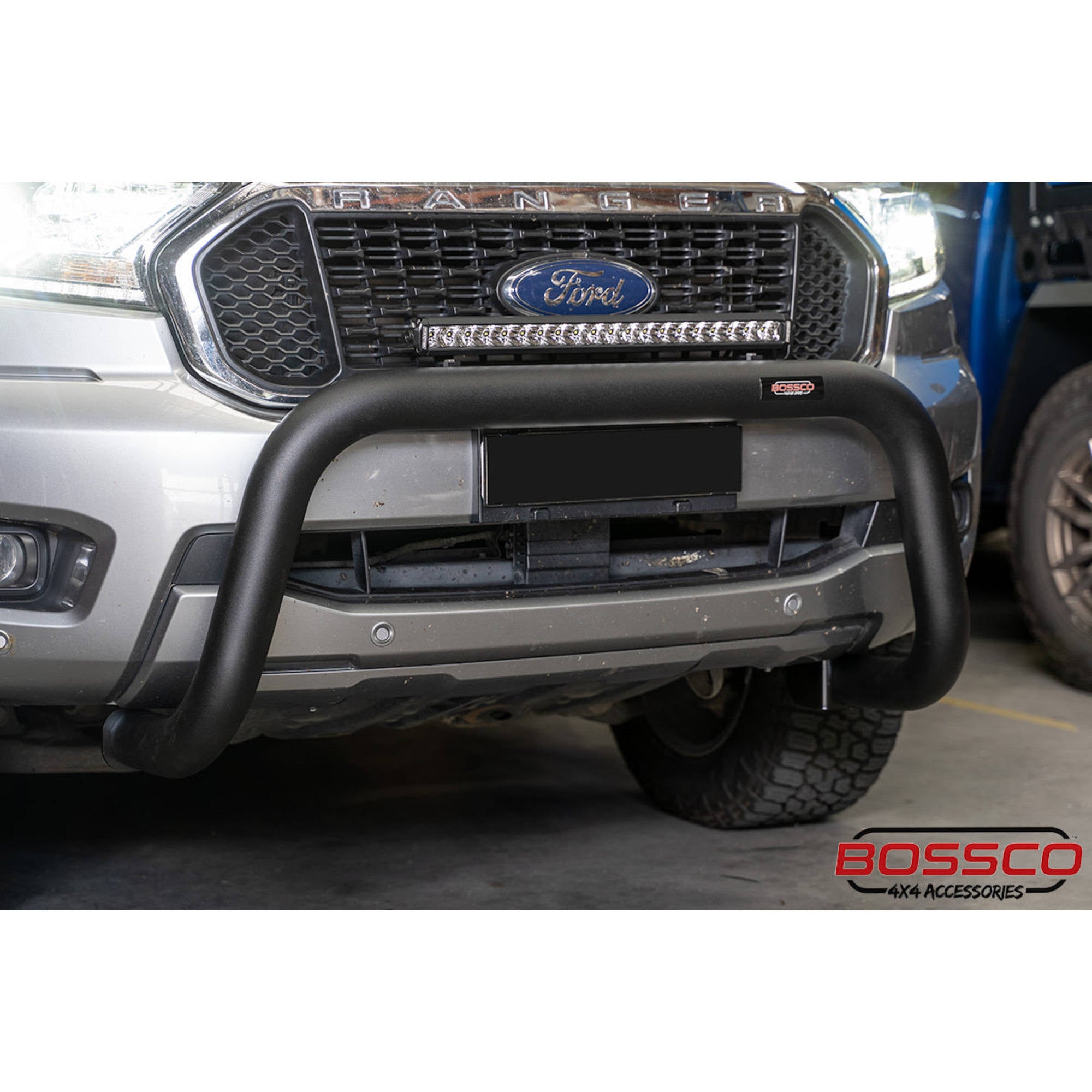 Black Nudge Bar Suitable For Ford Ranger PX MKII 2015-2018 with Tech Pack & Front Sensors