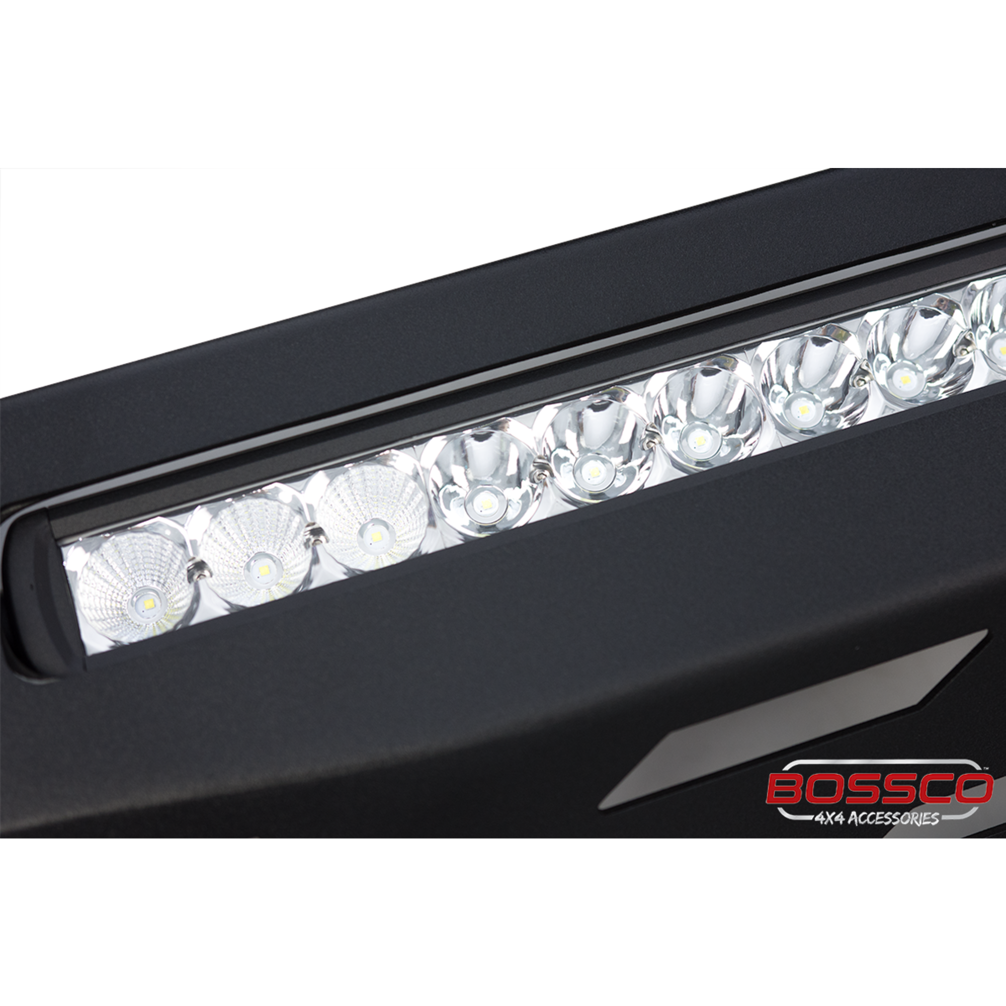 Triple Black Nudge Bar with Integrated Light Bar and Skid Plate suitable for Ford Ranger RAPTOR 2017-2022