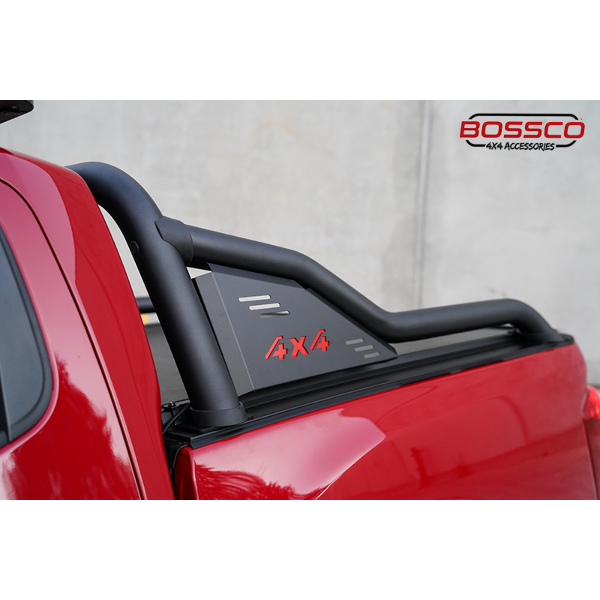 Black Steel Extended Sports Bar Suitable With BA Roller Shutters - For Large American Utes