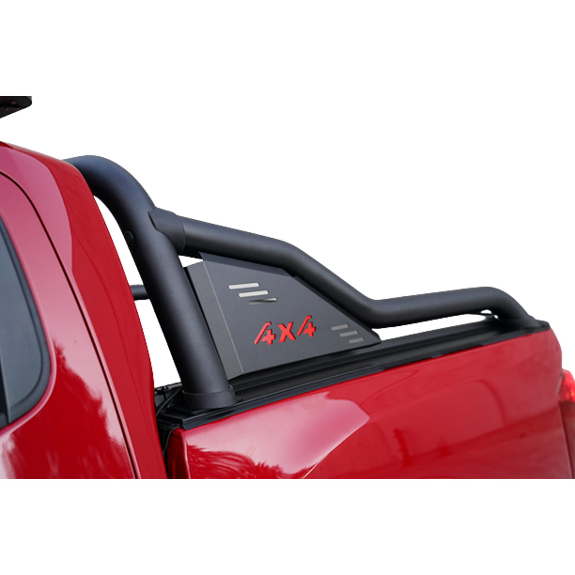 Black Steel Extended Sports Bar Suitable With BA Roller Shutters - For Large American Utes