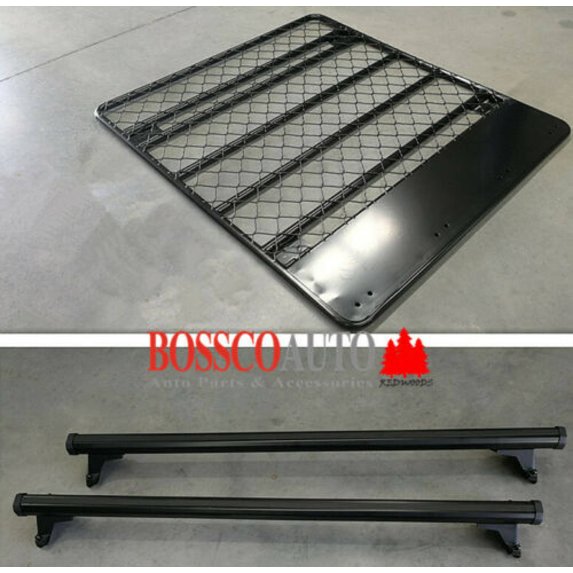 SIlver Rear Cargo Roller Tracks Racks and Baskets Suitable for Ford Ranger Wildtrak 2012-2018