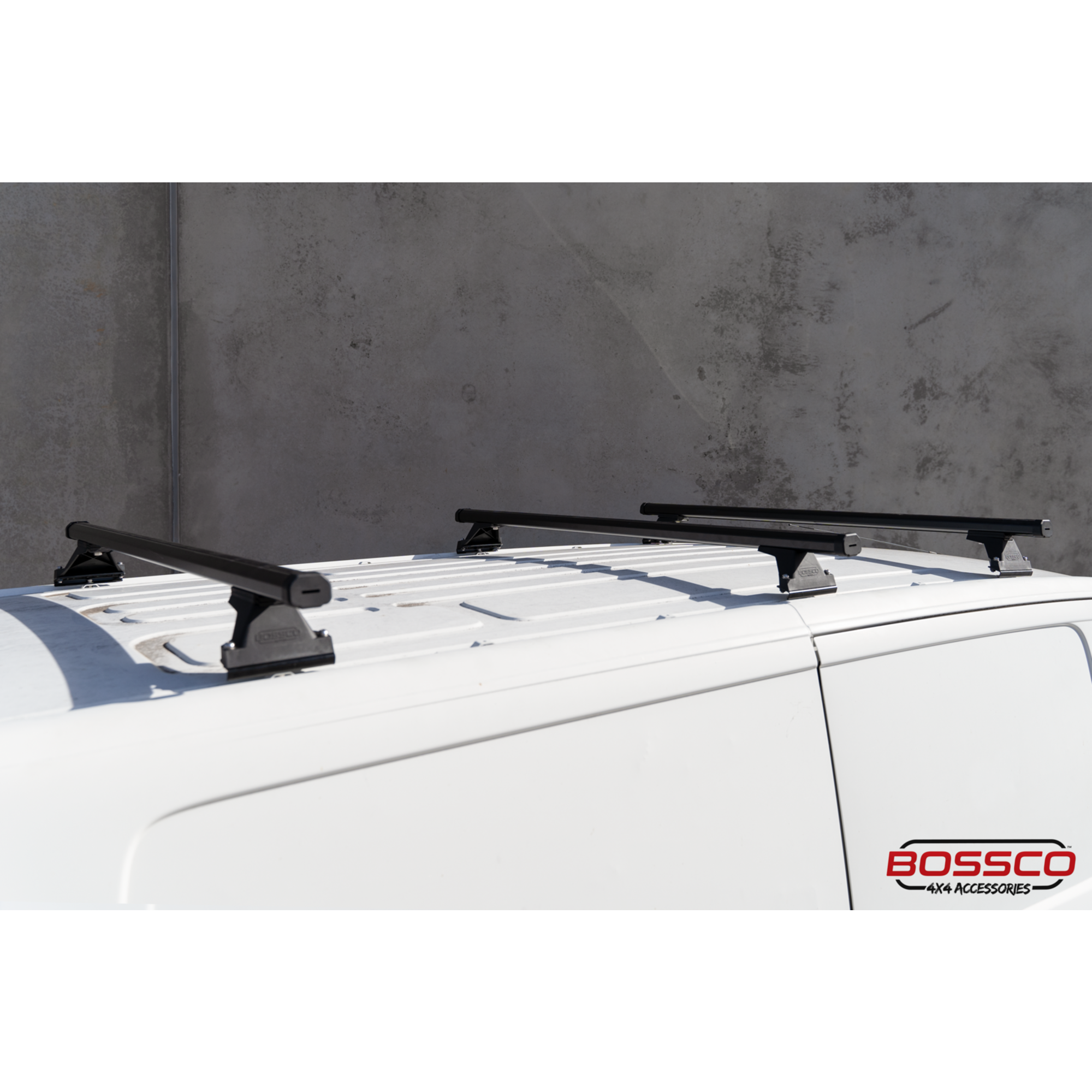 SIlver Set of 3 Heavy Duty Roof Racks Suitable for Fiat Scudo Van 2007-2016