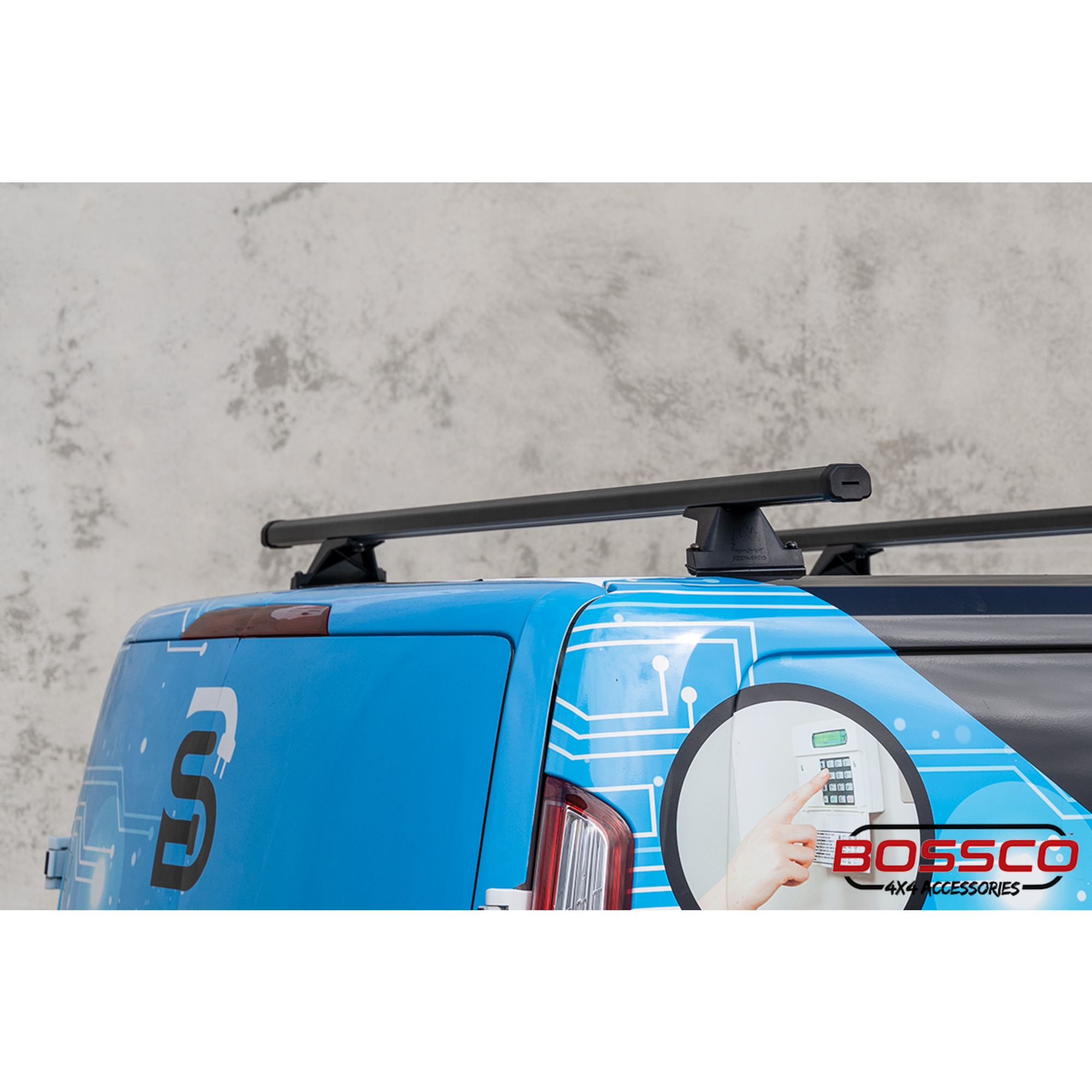 Silver Set of 3 Heavy Duty Roof Racks suitable for Ford Transit VO 2014-2023 Low Roof Models