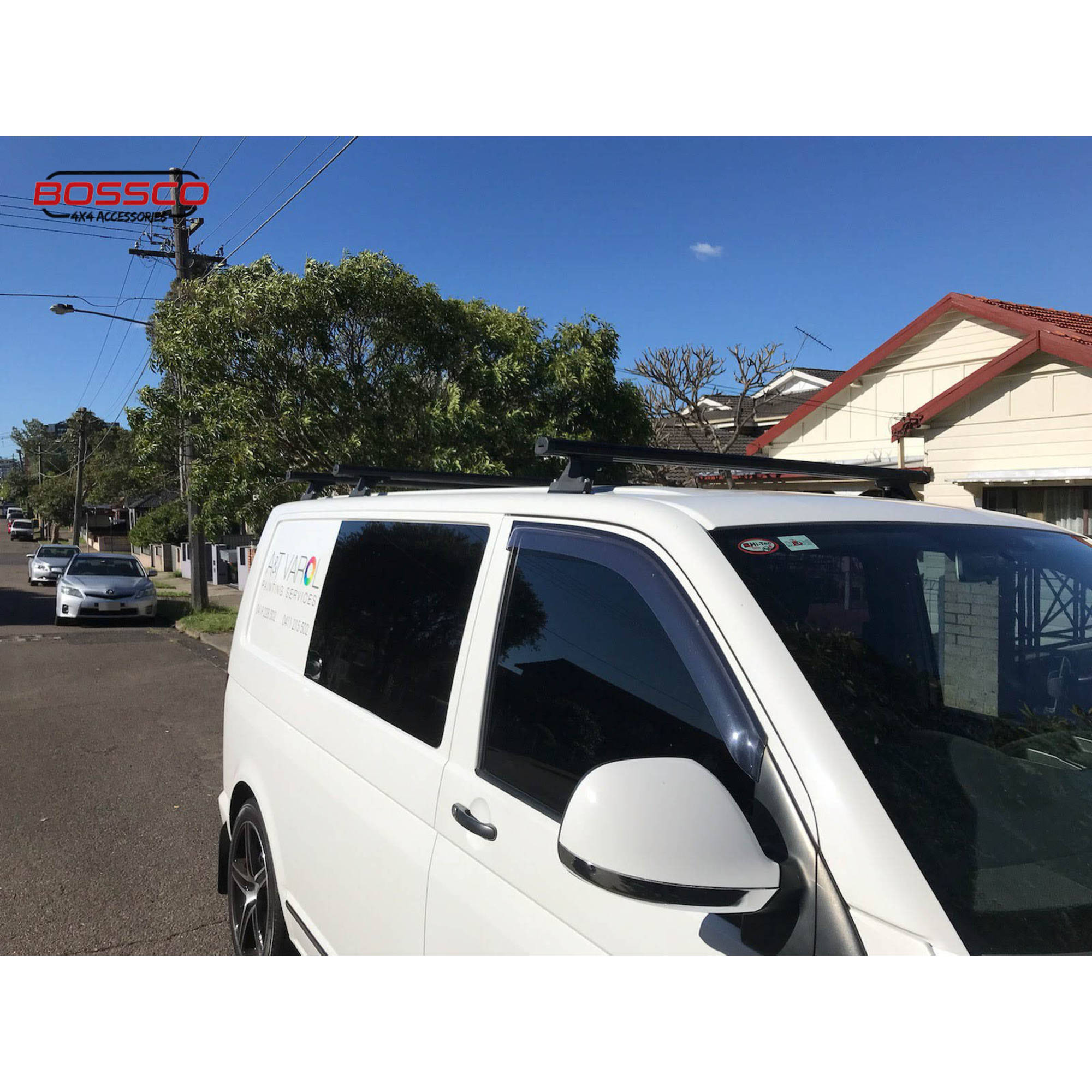 Heavy Duty Roof Racks suitable for Volkswagen Transporter T5 T6 2004-18 (4 Bars)