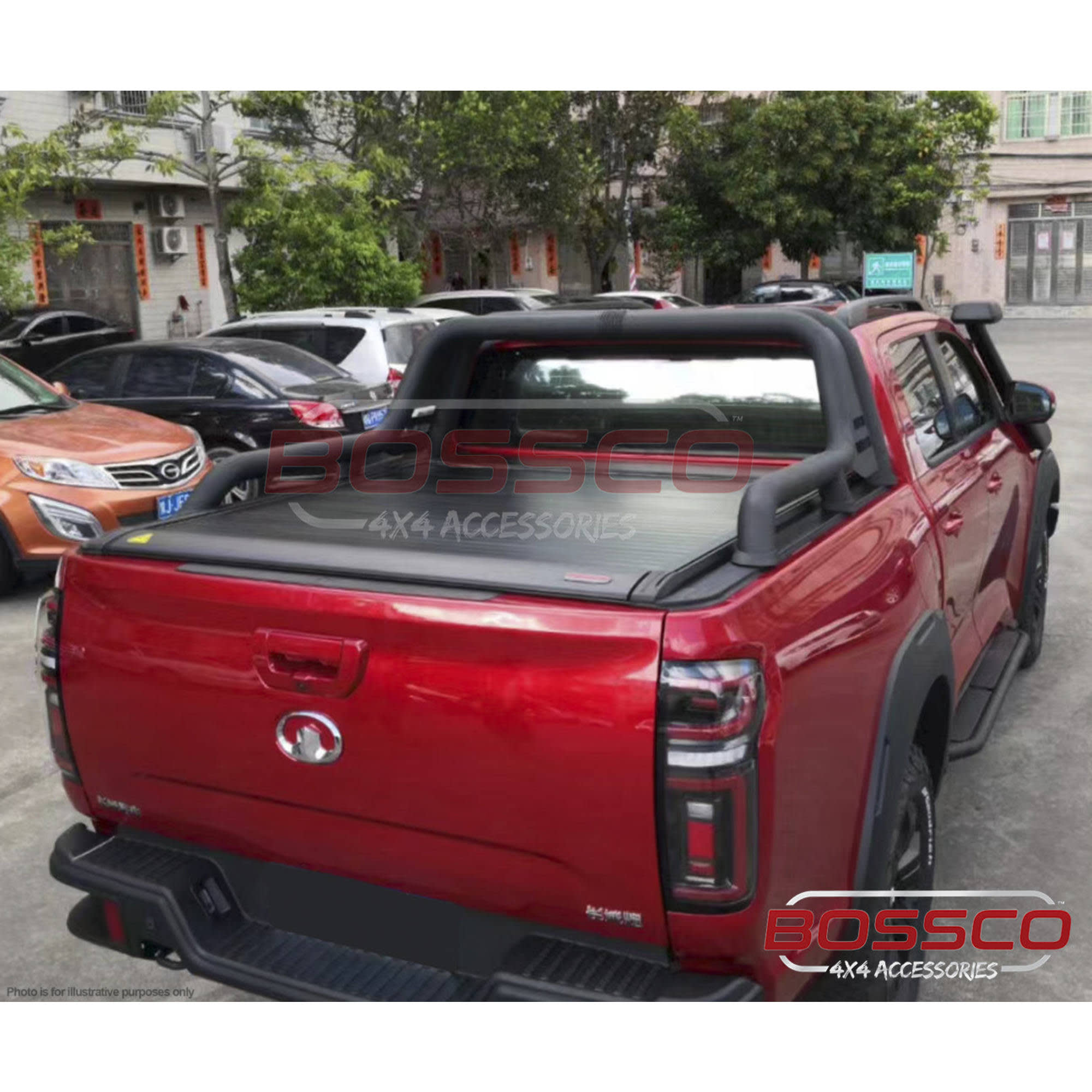 Electric Auto Roller Shutter Suitable For GWM Cannon X Vanta XSR 2022-2024 [Sport Bar Mounting Option: Adaptor Plates]