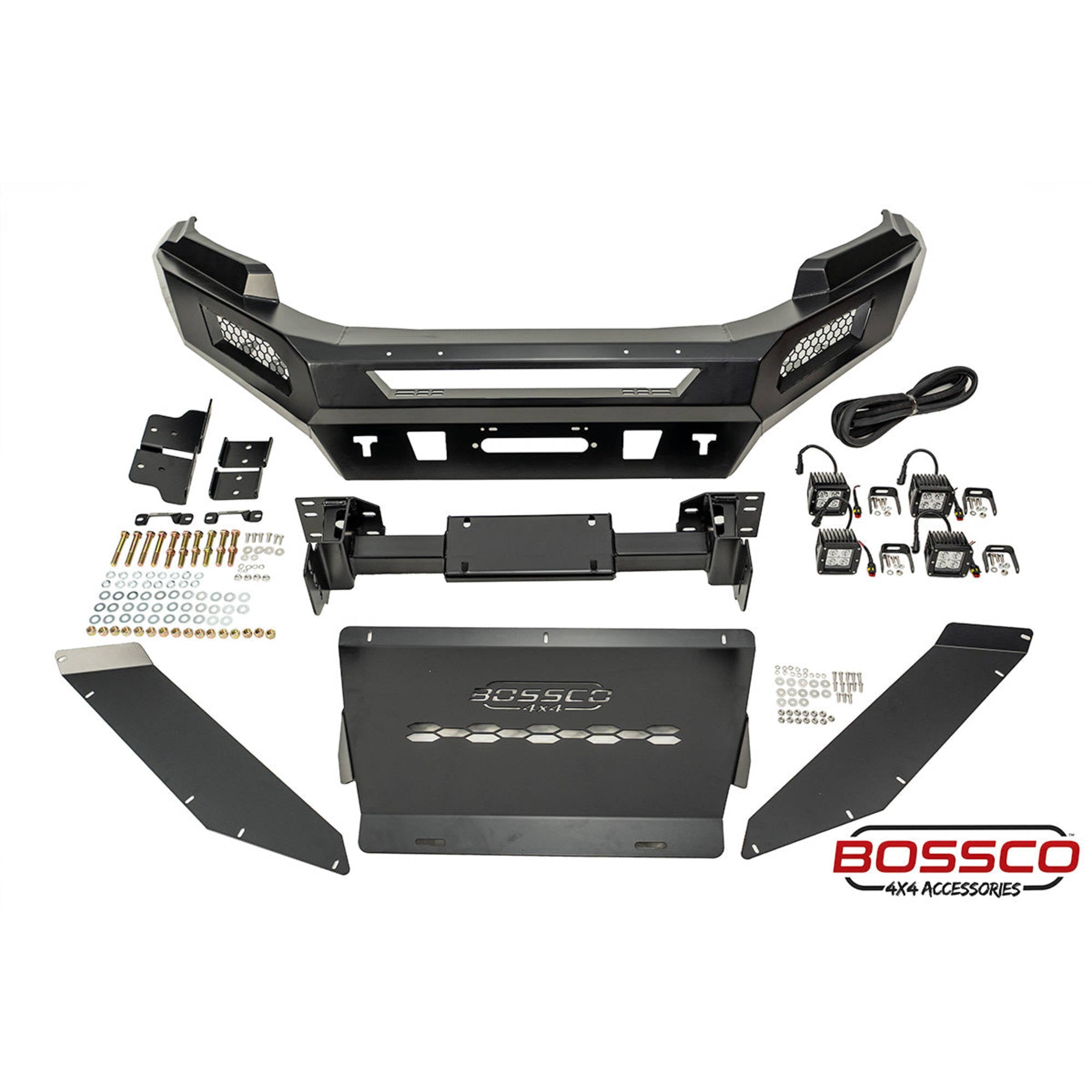 BOSSCO MONSTER BULLBAR Bumper Replacement Bull bar Suitable For Toyota Hilux GR Sport 2023-2025 - [HOOPLESS]