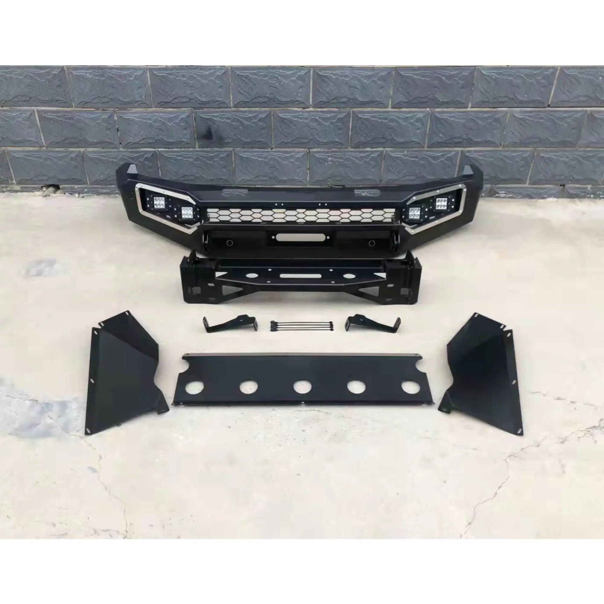 Monster No Loop Bull Bar for Nissan Navara NP300 D23 2015-2020 | Full Bumper Replacement