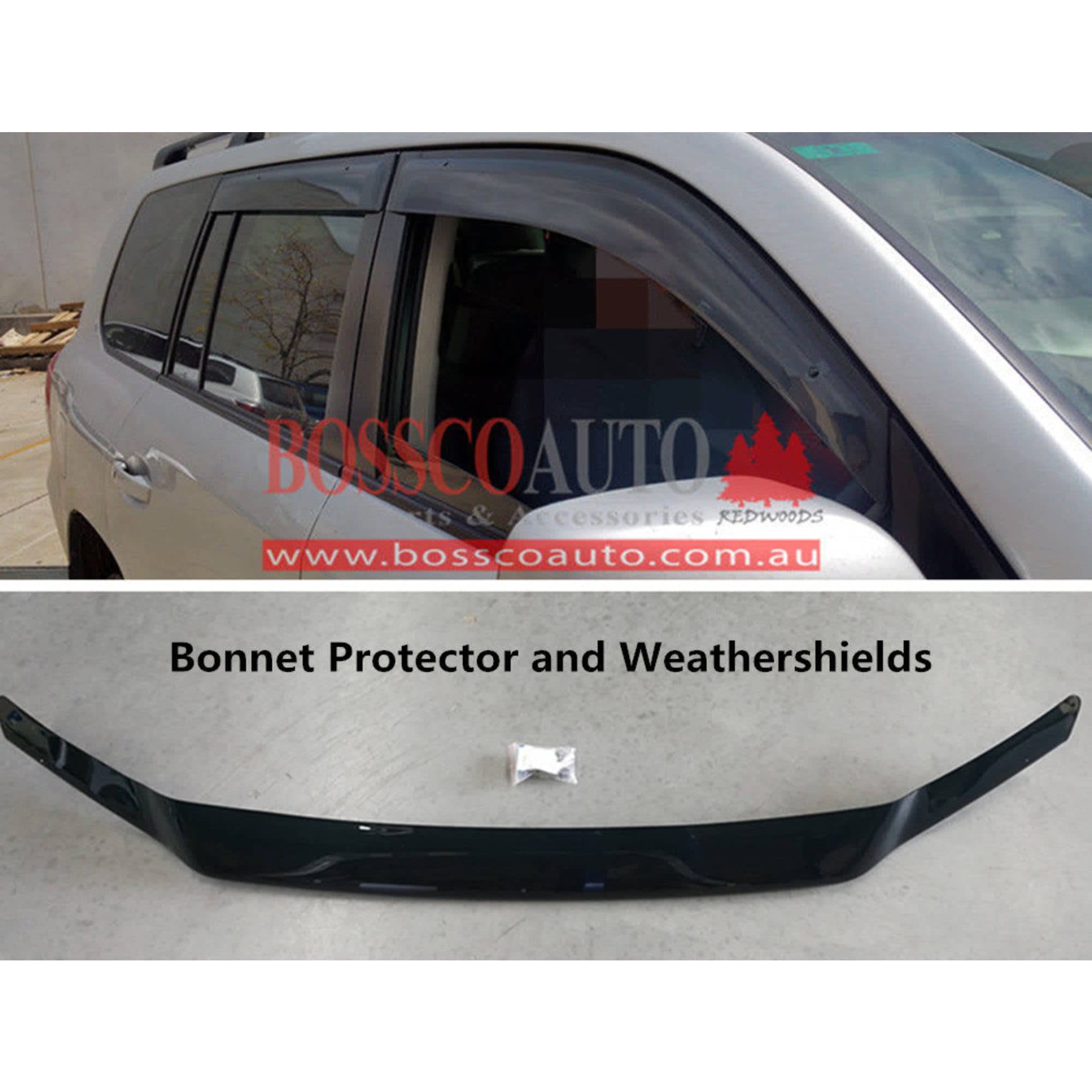 Bonnet Protector and Black Weathershields suitable for TOYOTA LANDCRUISER 200S 2016-2020