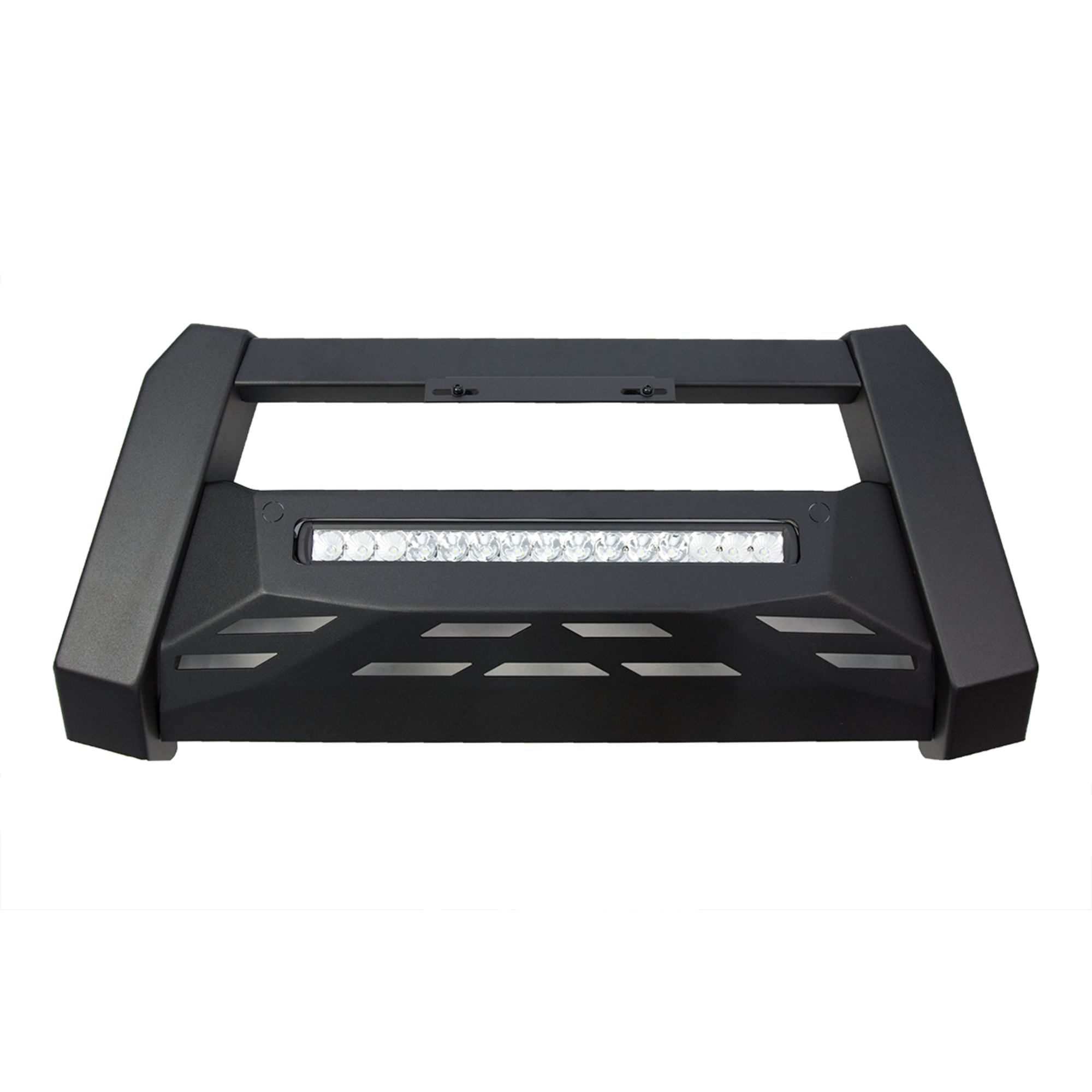 Triple Black Nudge Bar with Integrated Light Bar and Skid Plate suitable for Ford Ranger RAPTOR 2017-2022