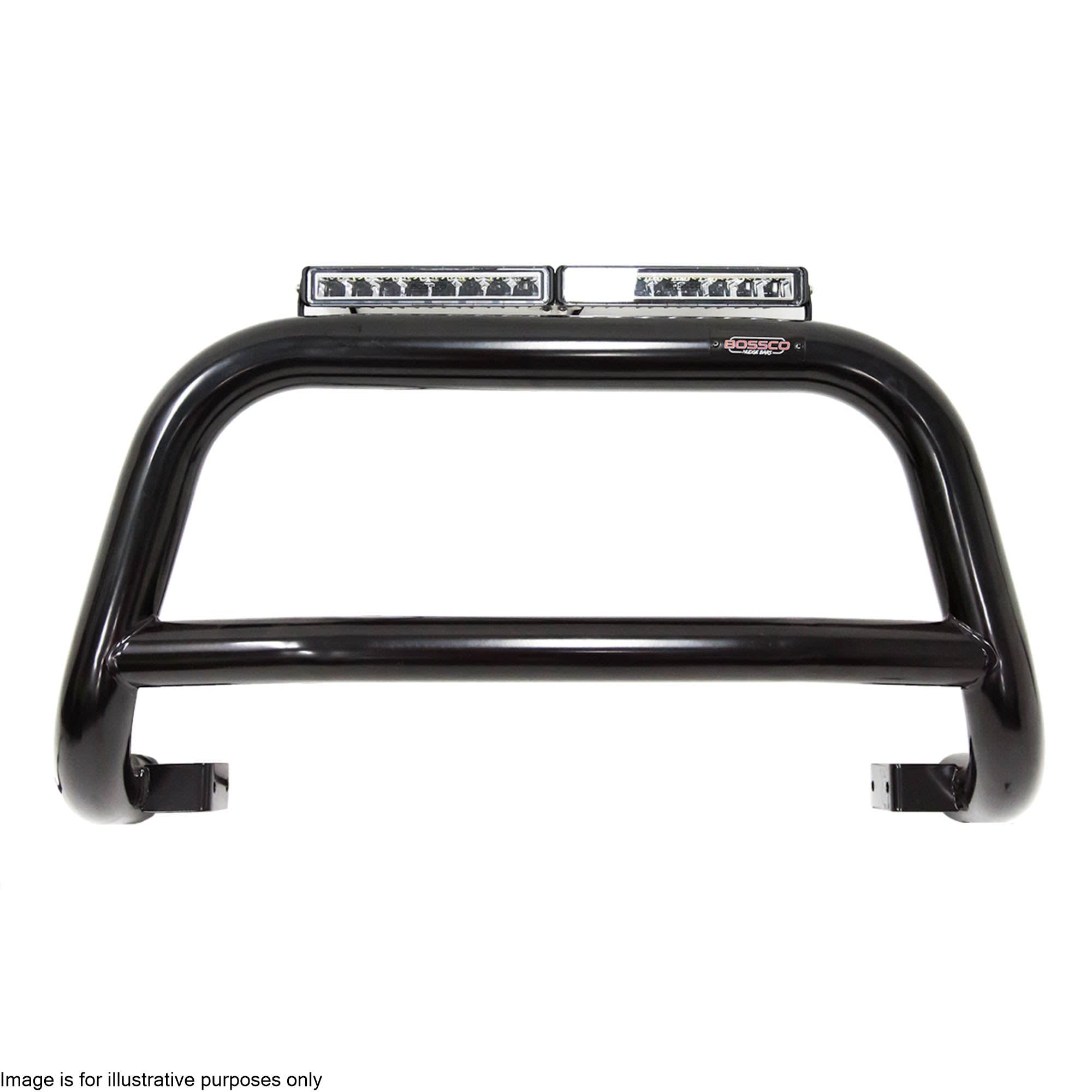 Black Nudge Bar Suitable for Mitsubishi Triton MR Series 2018-2023 w/ 20" Modular Single Row LED Light Bar
